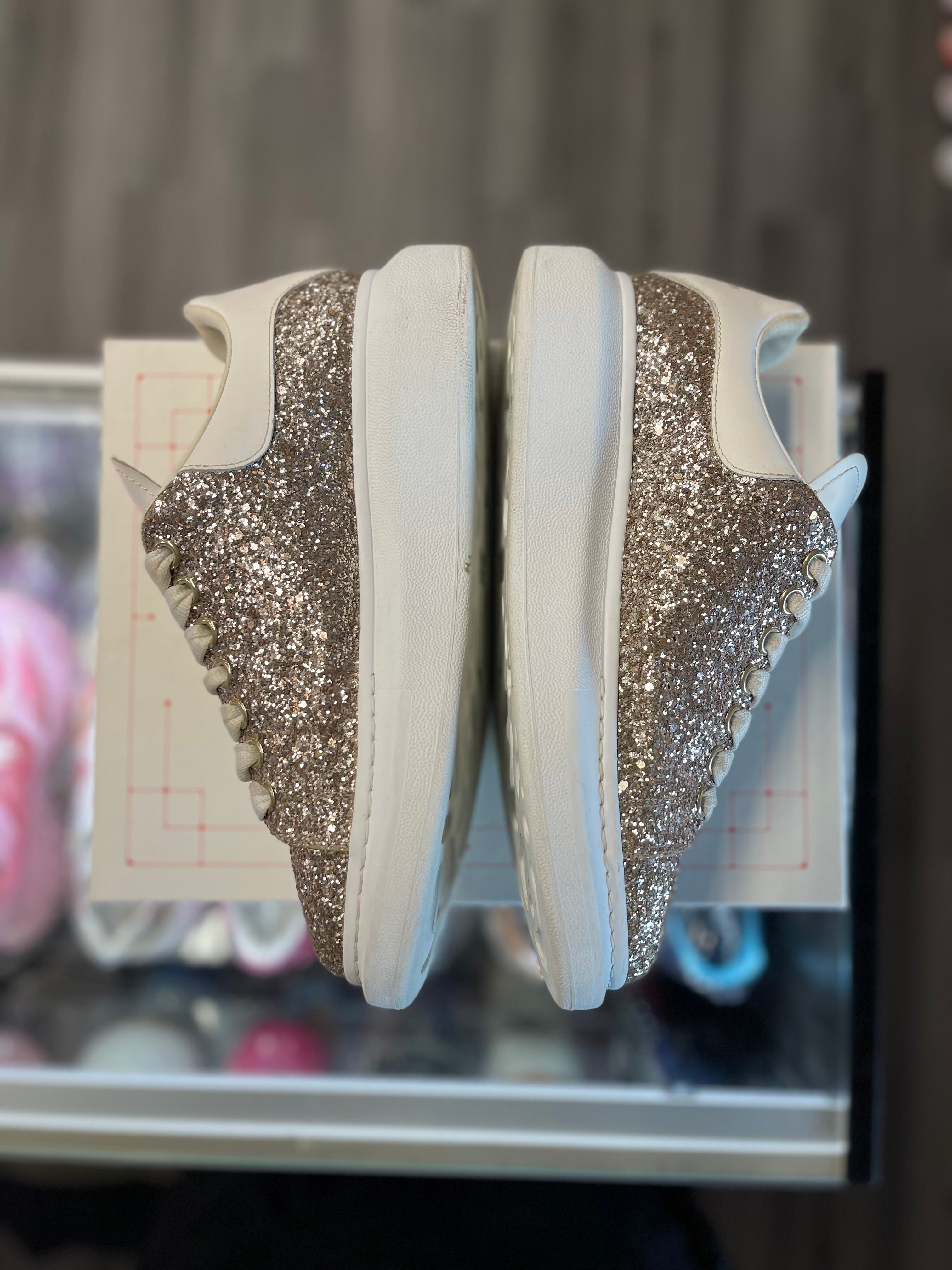 Alexander Mcqueen Oversized Sneaker "Glitter Gold"