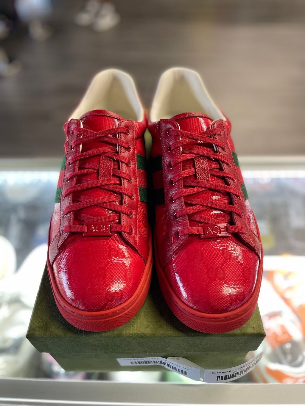 Gucci Ace GG Crystal Canvas Sneaker "Red"