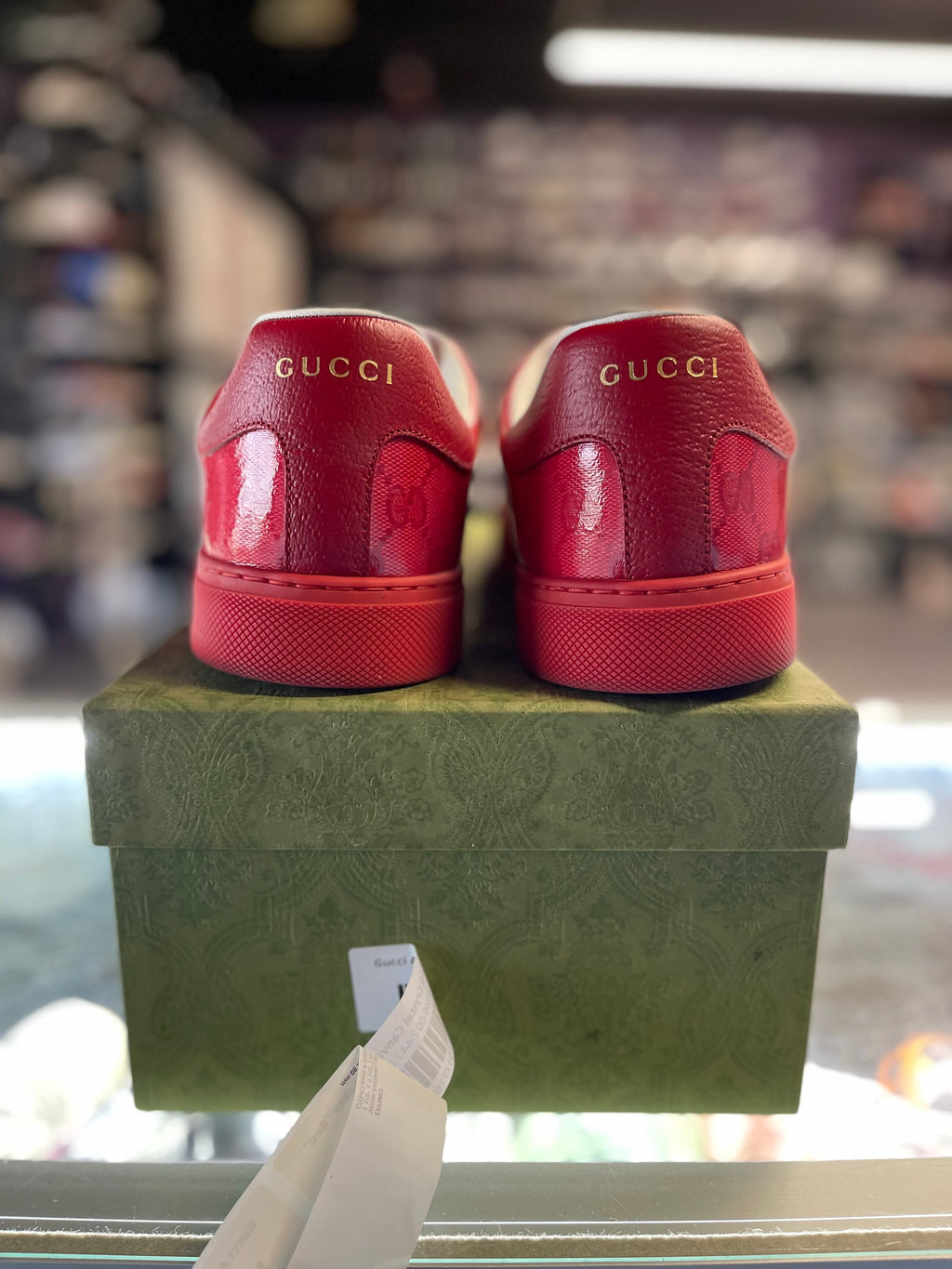 Gucci Ace GG Crystal Canvas Sneaker "Red"