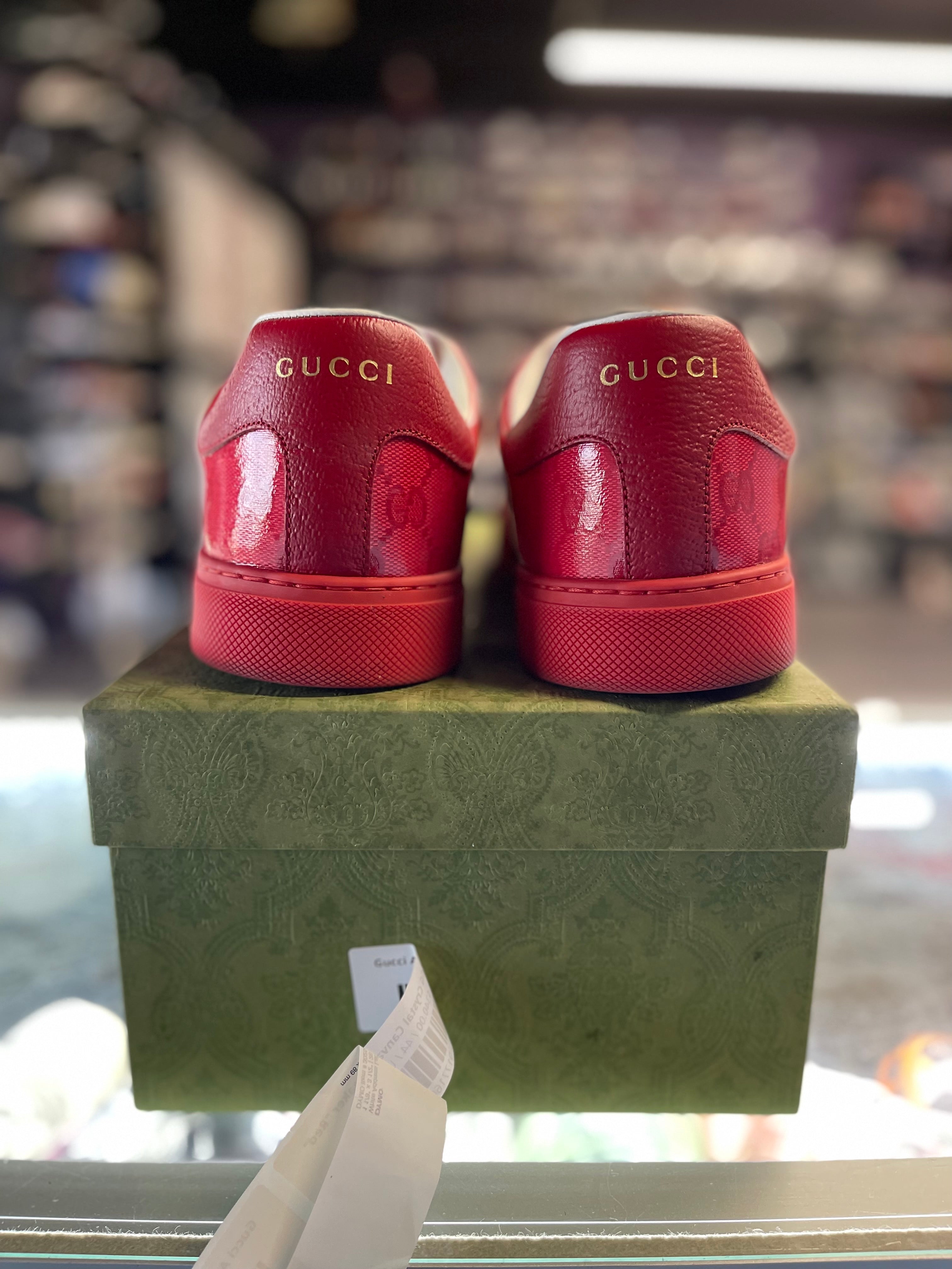 Gucci Ace GG Crystal Canvas Sneaker "Red"