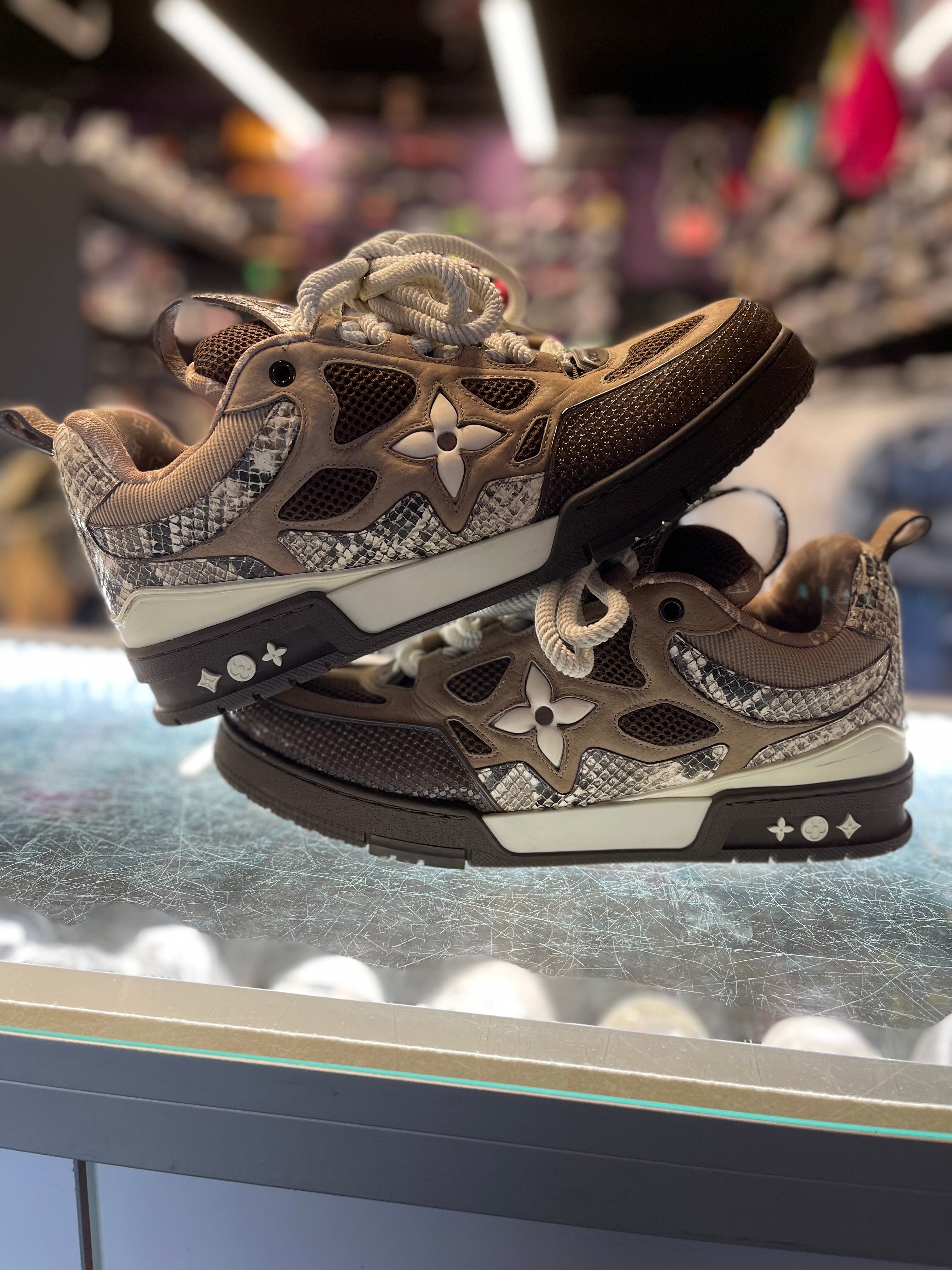 Louis Vuitton LV Skate Sneaker "Brown Snakeskin"