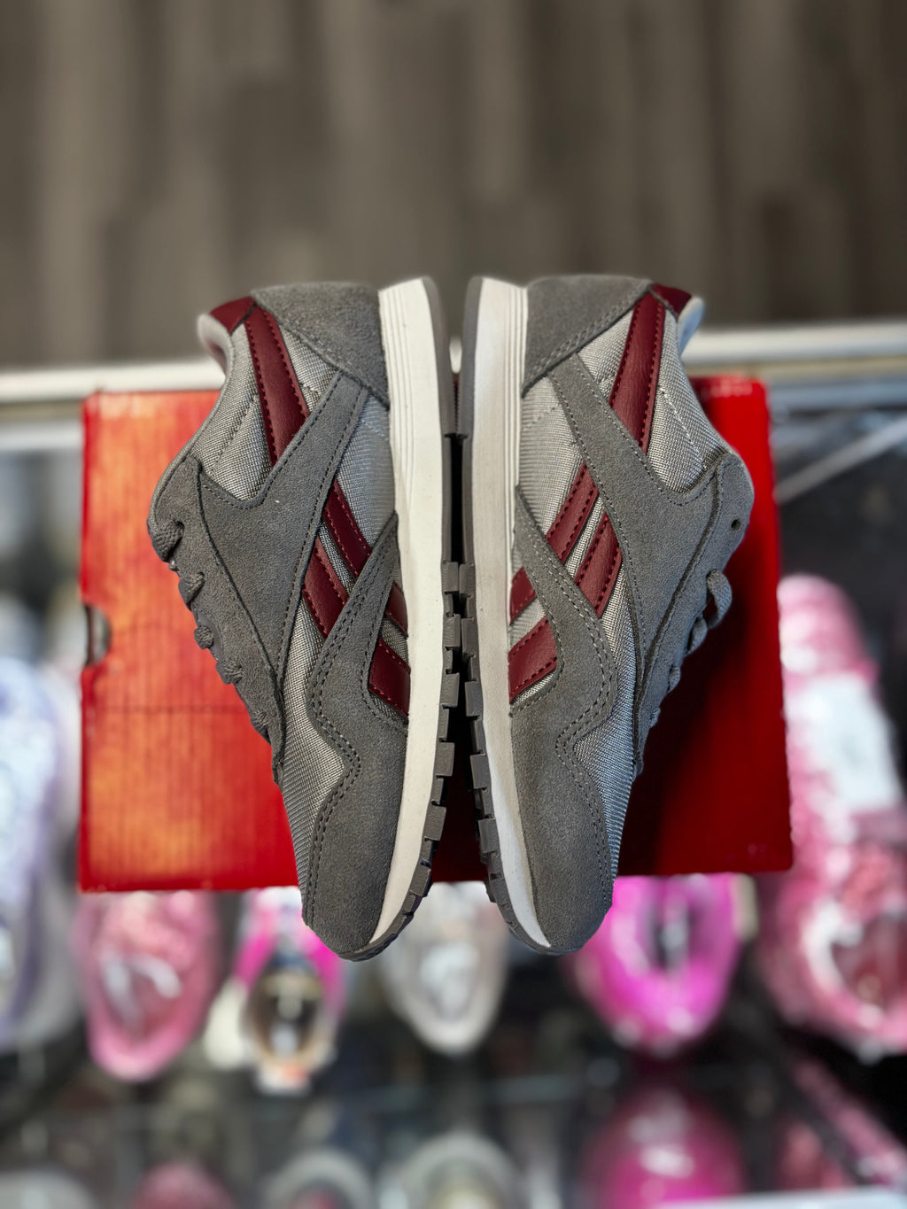 Reebok Classic Nylon "Grey/Maroon"