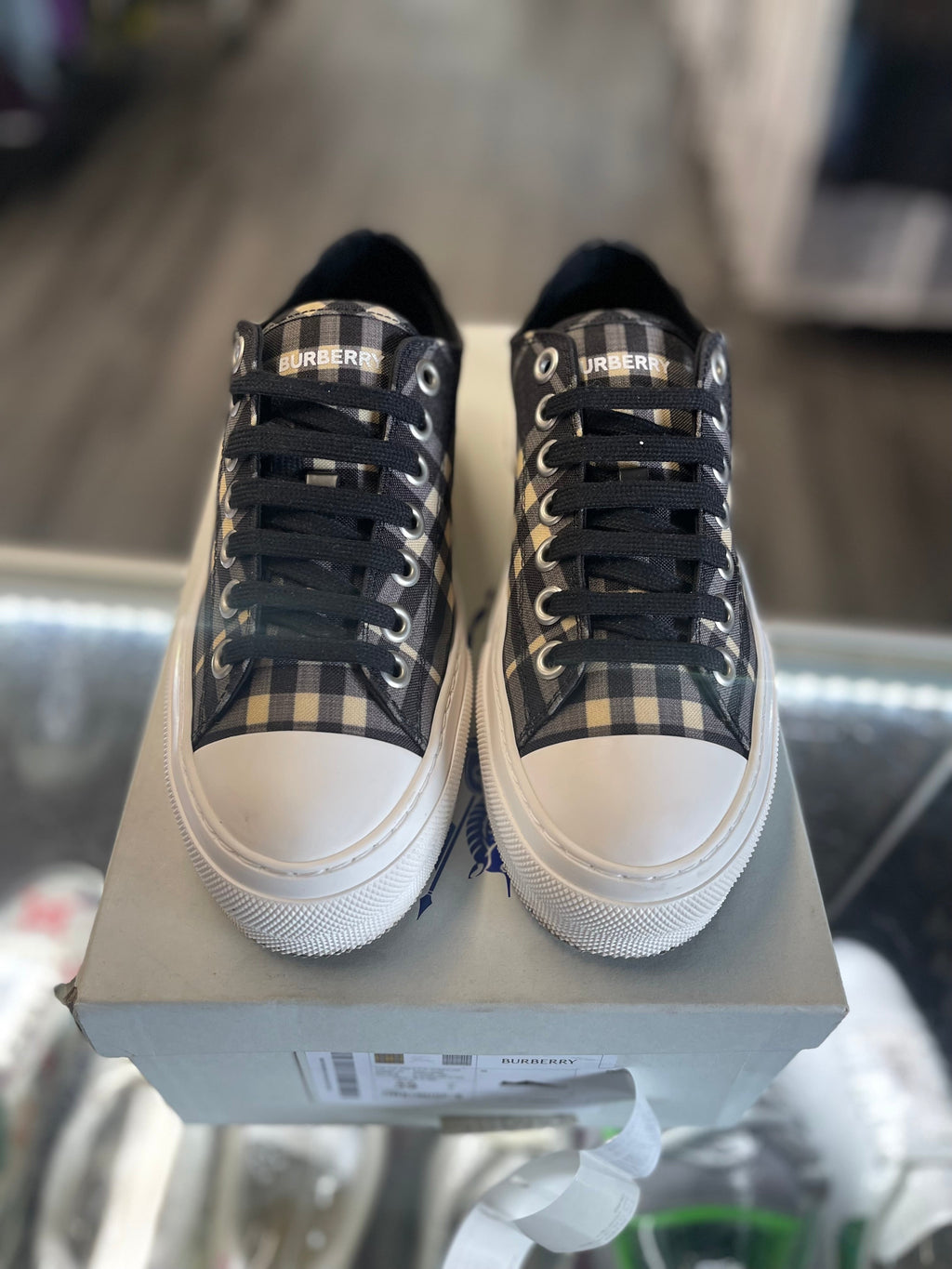 Burberry Check Low-Top "Black/Beige"