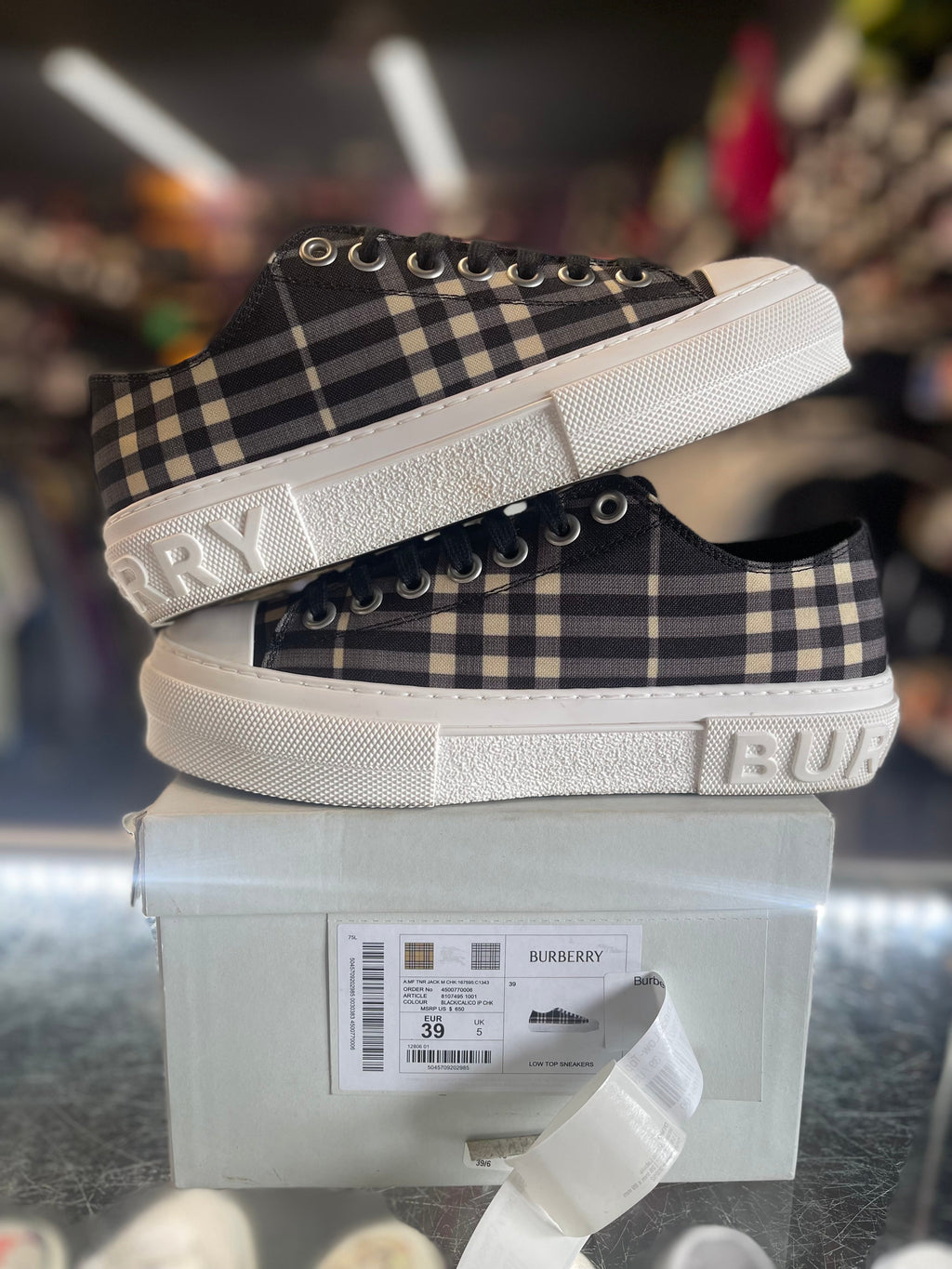 Burberry Check Low-Top "Black/Beige"