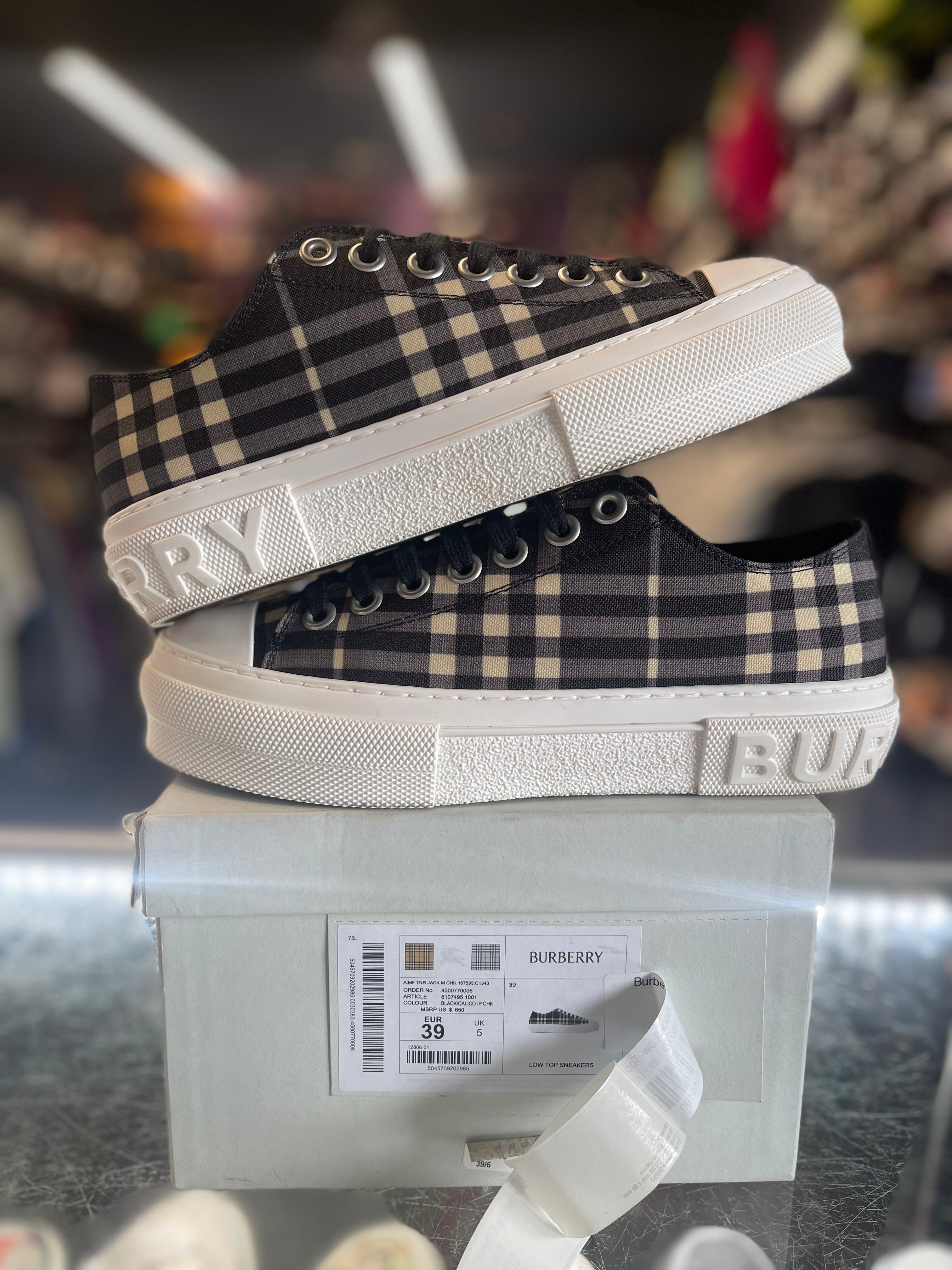 Burberry Check Low-Top "Black/Beige"