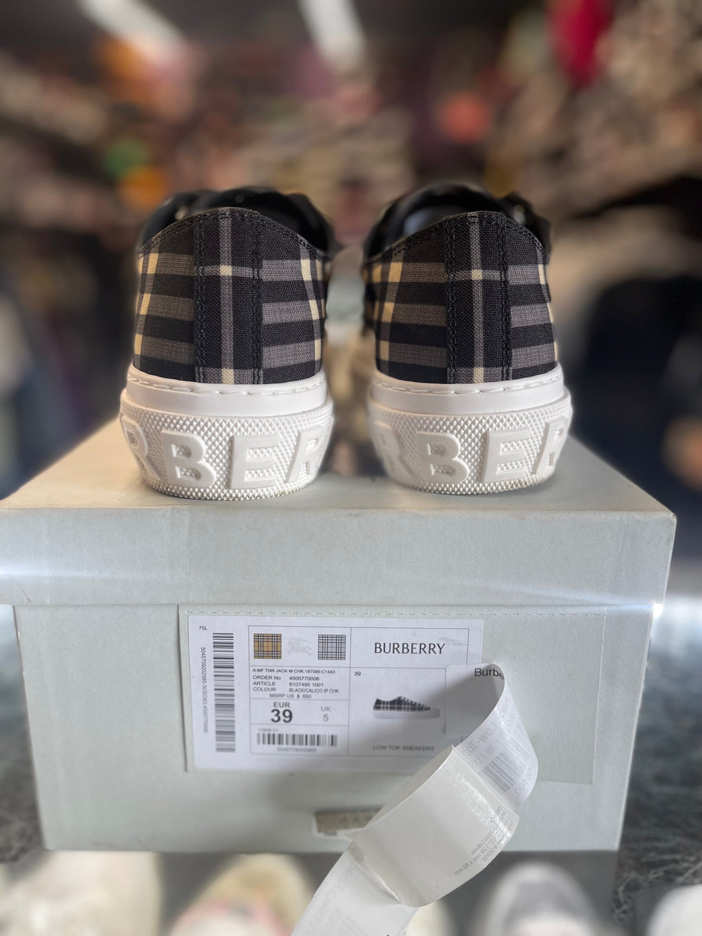 Burberry Check Low-Top "Black/Beige"