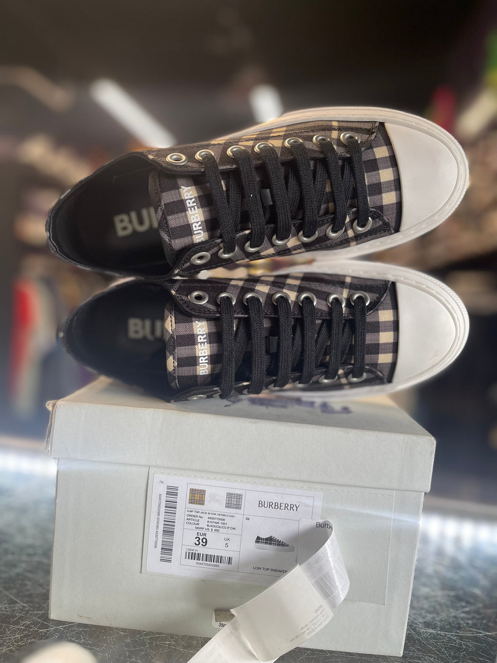Burberry Check Low-Top "Black/Beige"