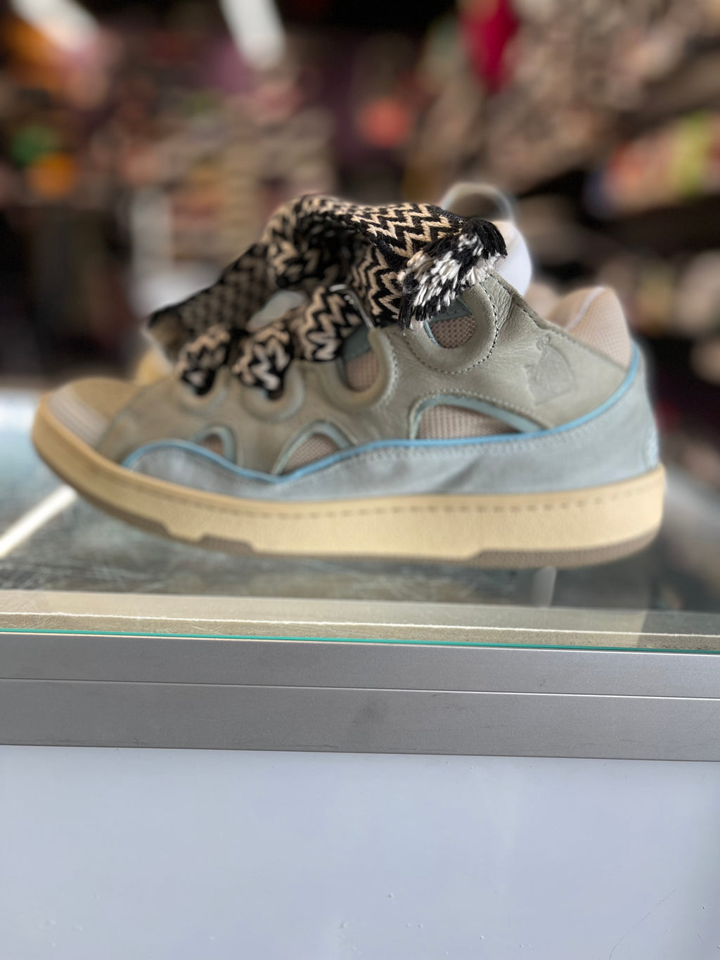 Lanvin Curb Sneaker "Light Blue Mint"