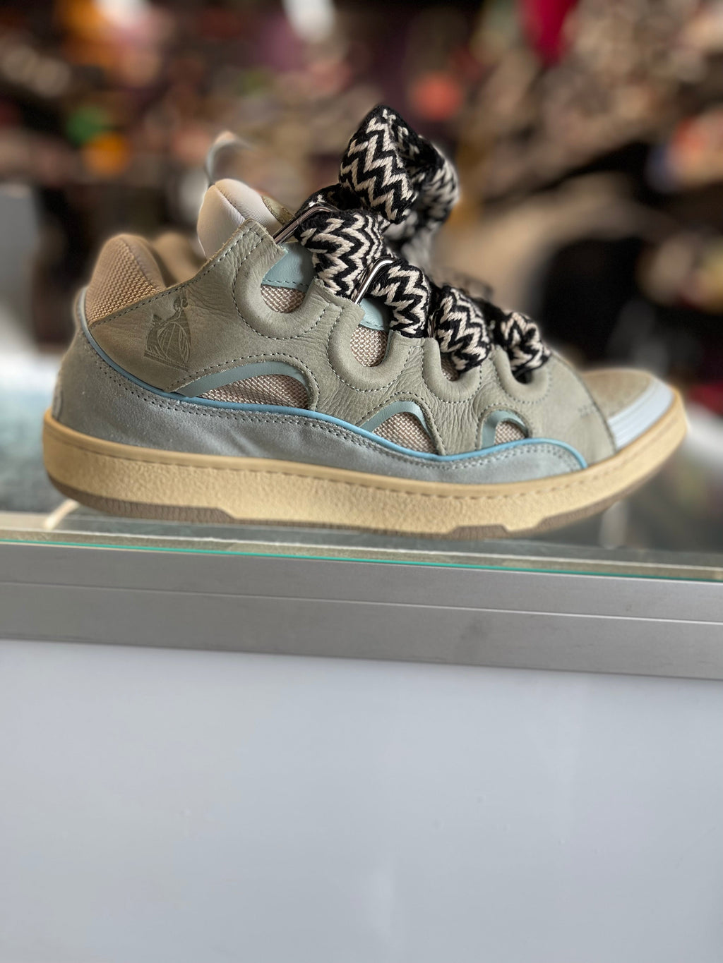 Lanvin Curb Sneaker "Light Blue Mint"