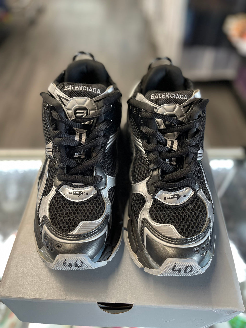Balenciaga Runner "Black/Silver"
