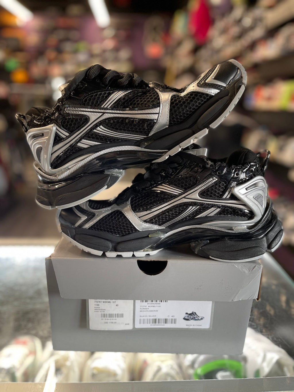 Balenciaga Runner "Black/Silver"