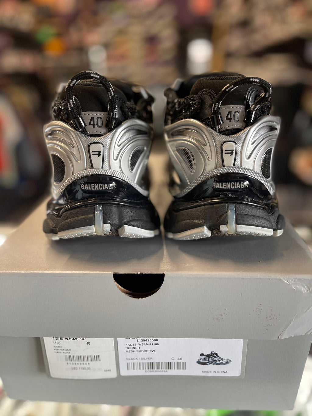 Balenciaga Runner "Black/Silver"