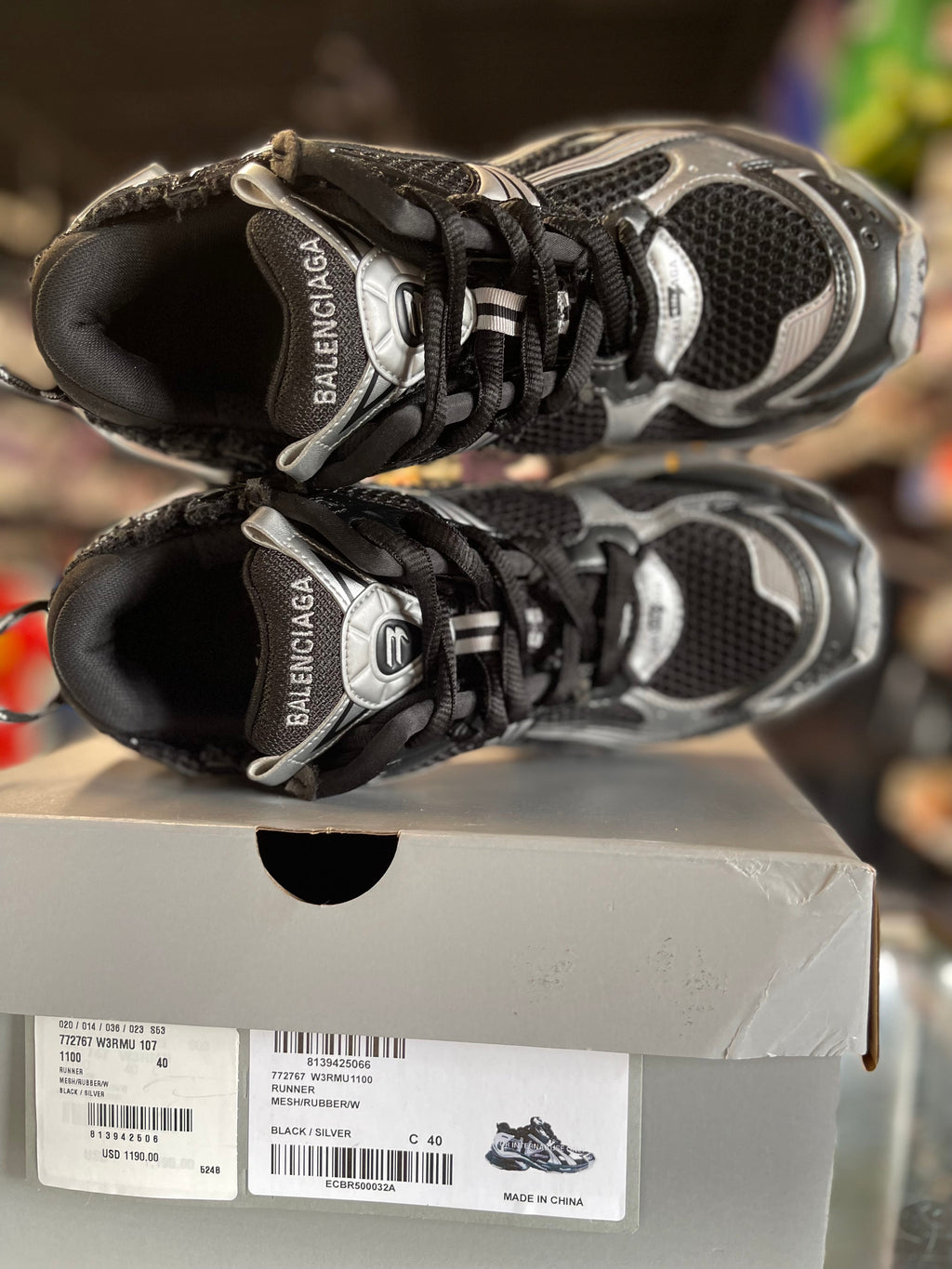 Balenciaga Runner "Black/Silver"