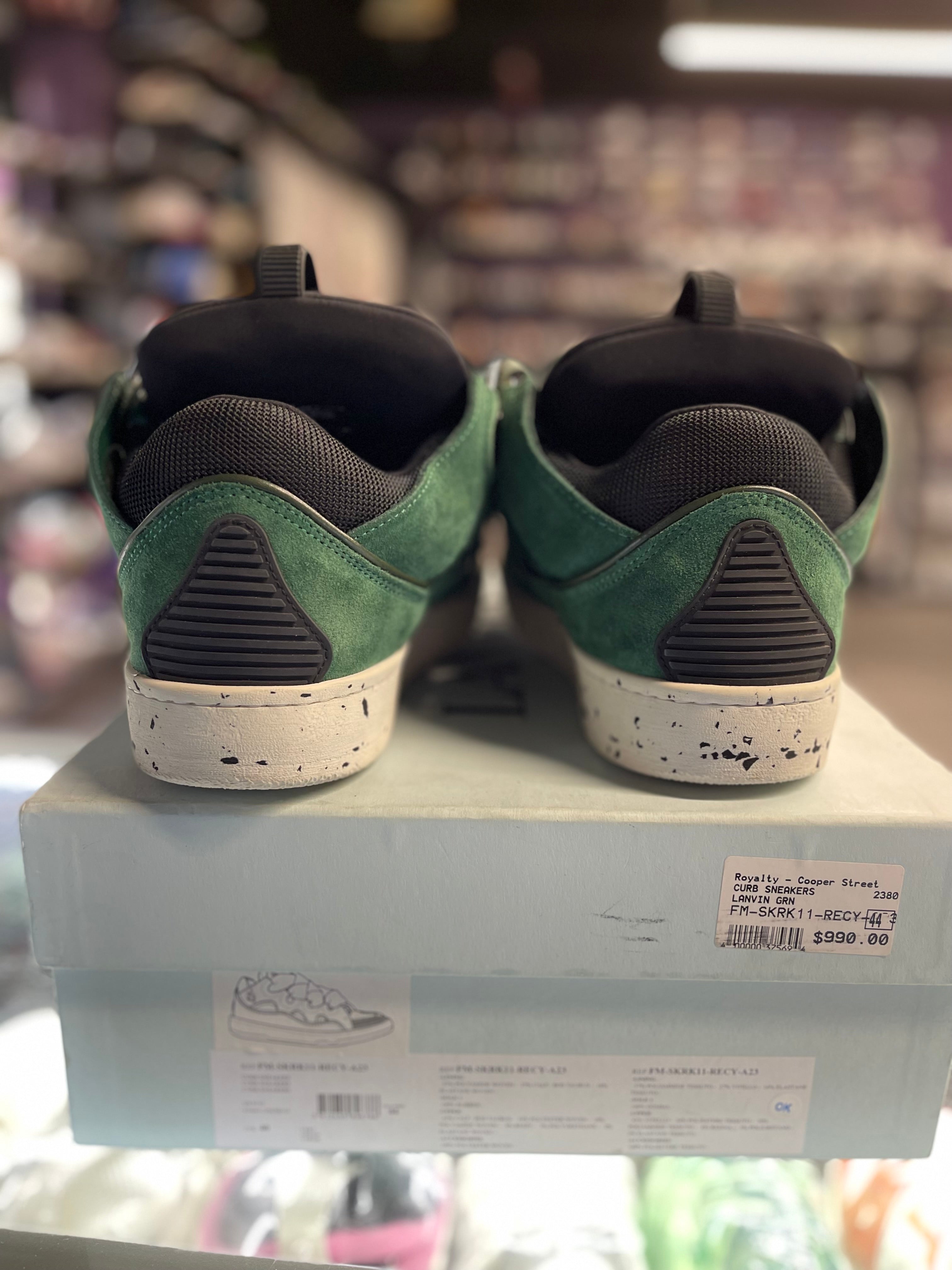 Lanvin Curb Sneaker "Green Suede"
