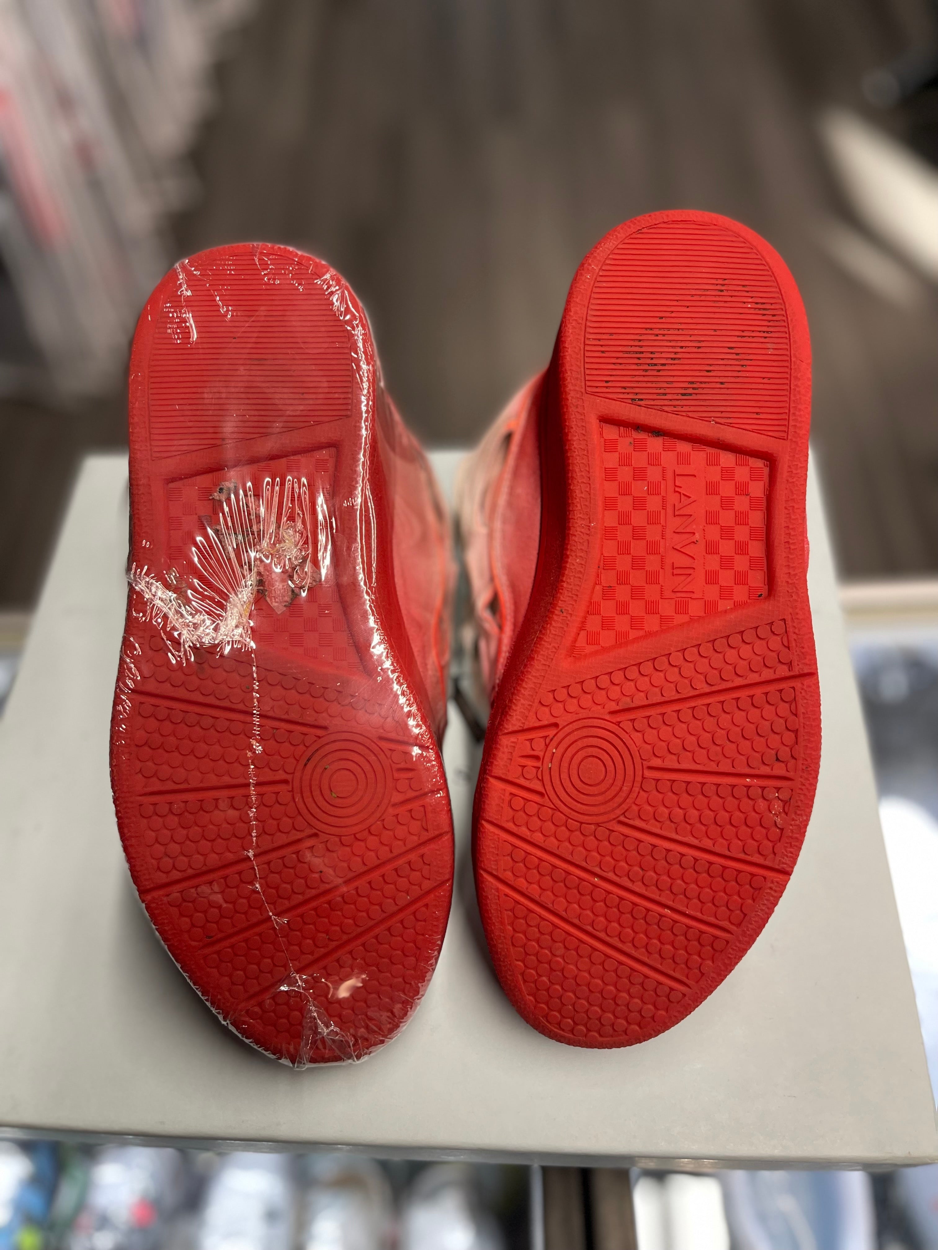 Lanvin Curb Sneaker "White/Red”