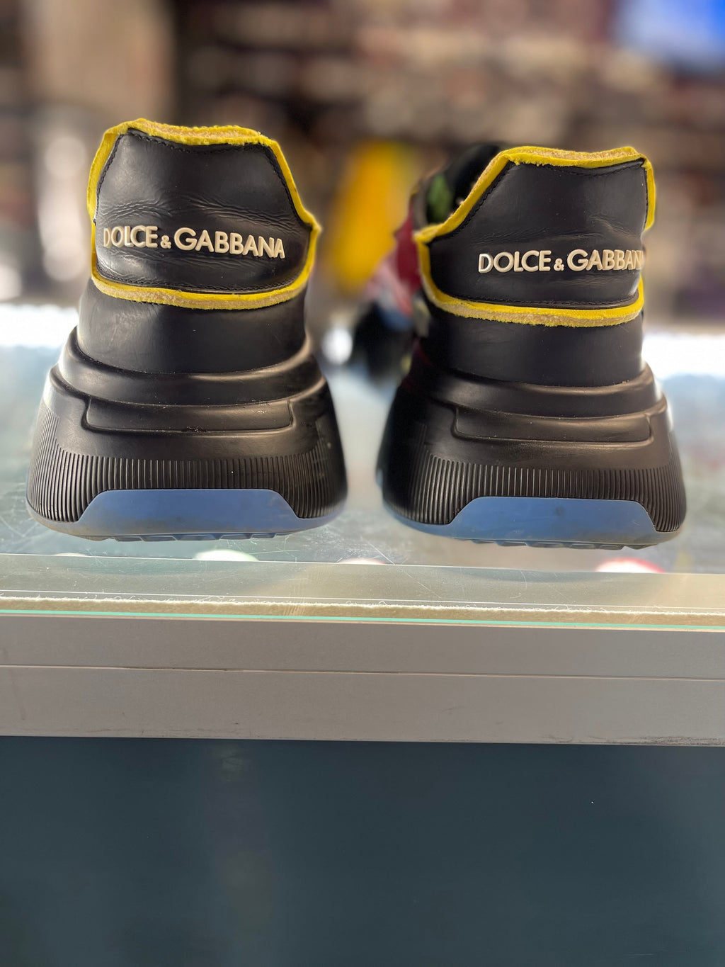 Dolce & Gabbana Airmaster "Mixed Media Sneakers Blue Red"