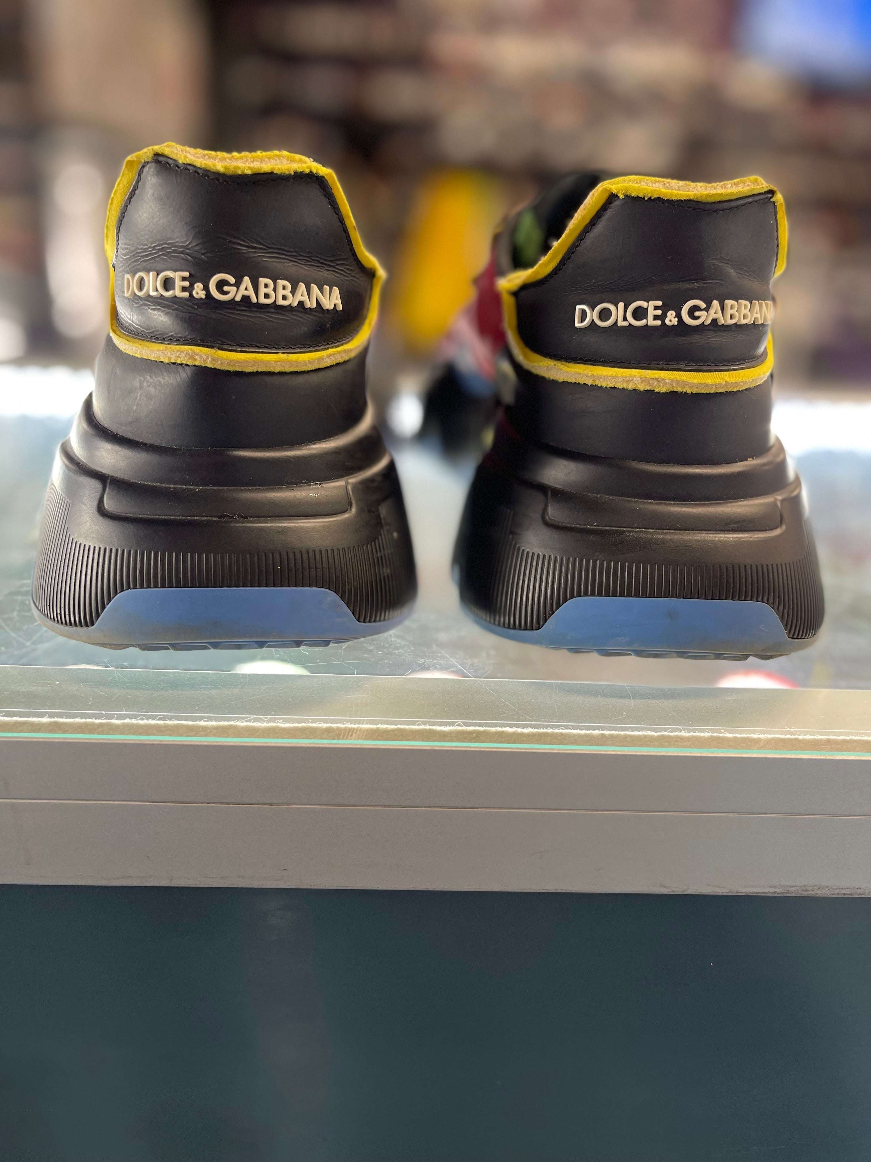 Dolce & Gabbana Airmaster "Mixed Media Sneakers Blue Red"