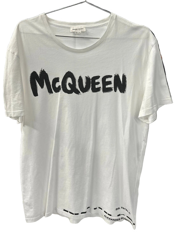 Alexander McQueen Tee "White Black Logo"