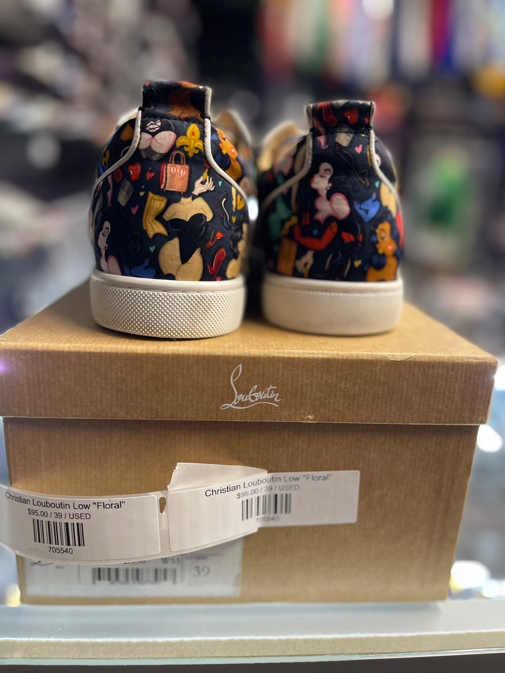 Christian Louboutin Low "Multi-Color Rockstud"