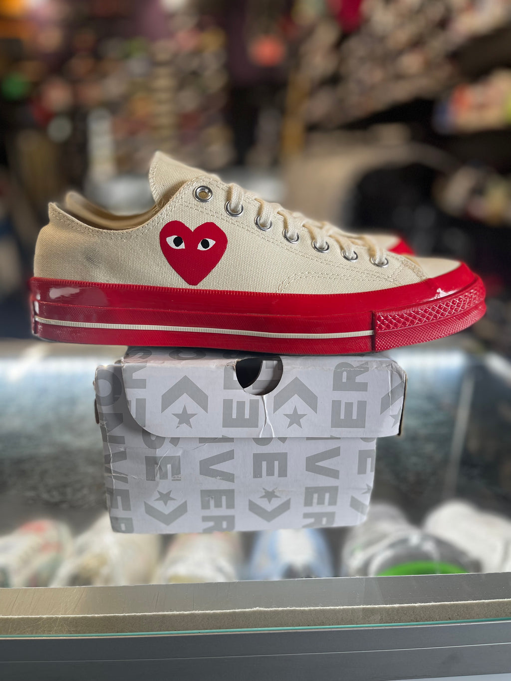 2022 Converse Chuck Taylor All Star 70 Ox "Comme Des Garcons Play Egret Red Mid Sole"