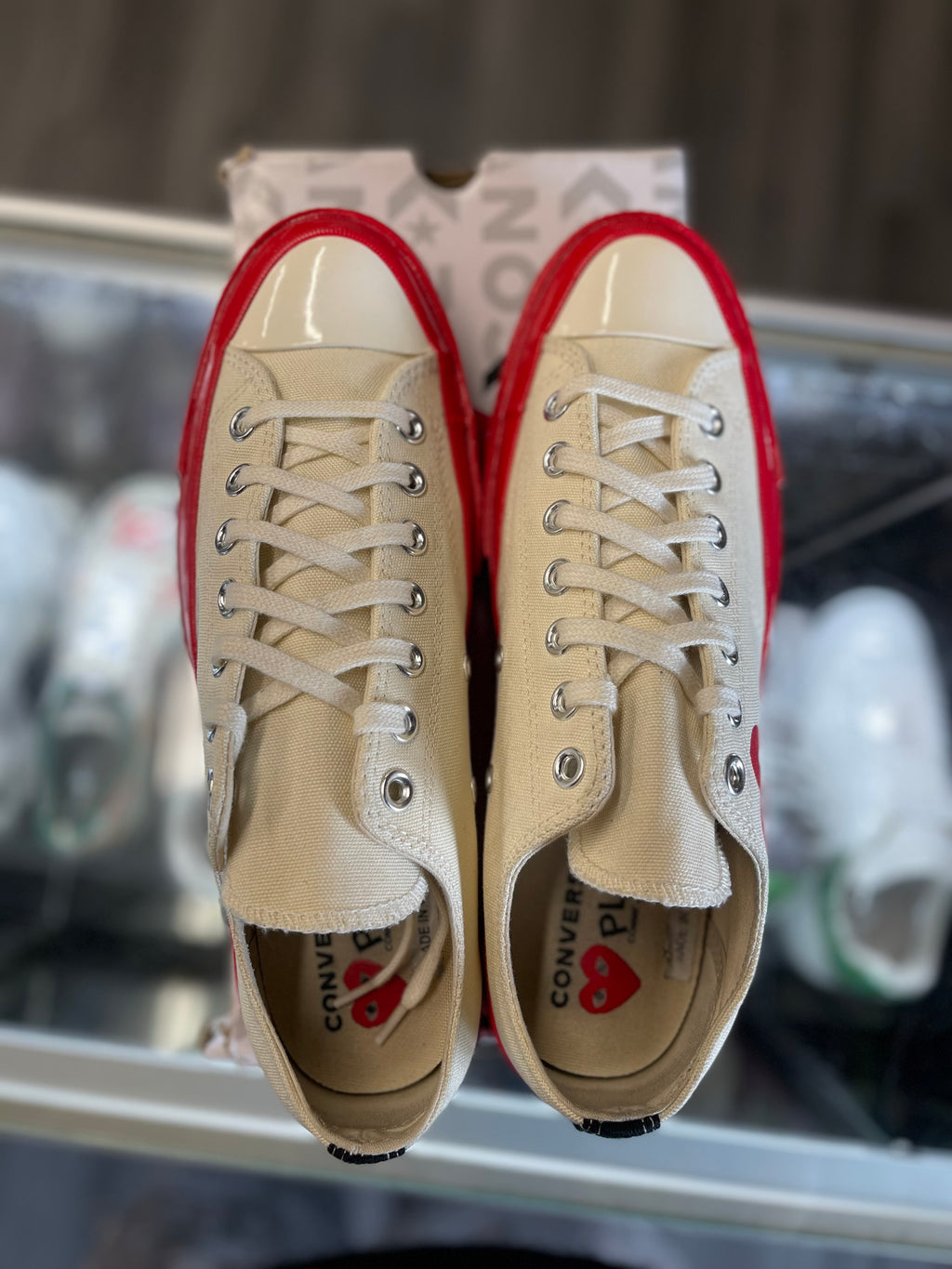 2022 Converse Chuck Taylor All Star 70 Ox "Comme Des Garcons Play Egret Red Mid Sole"