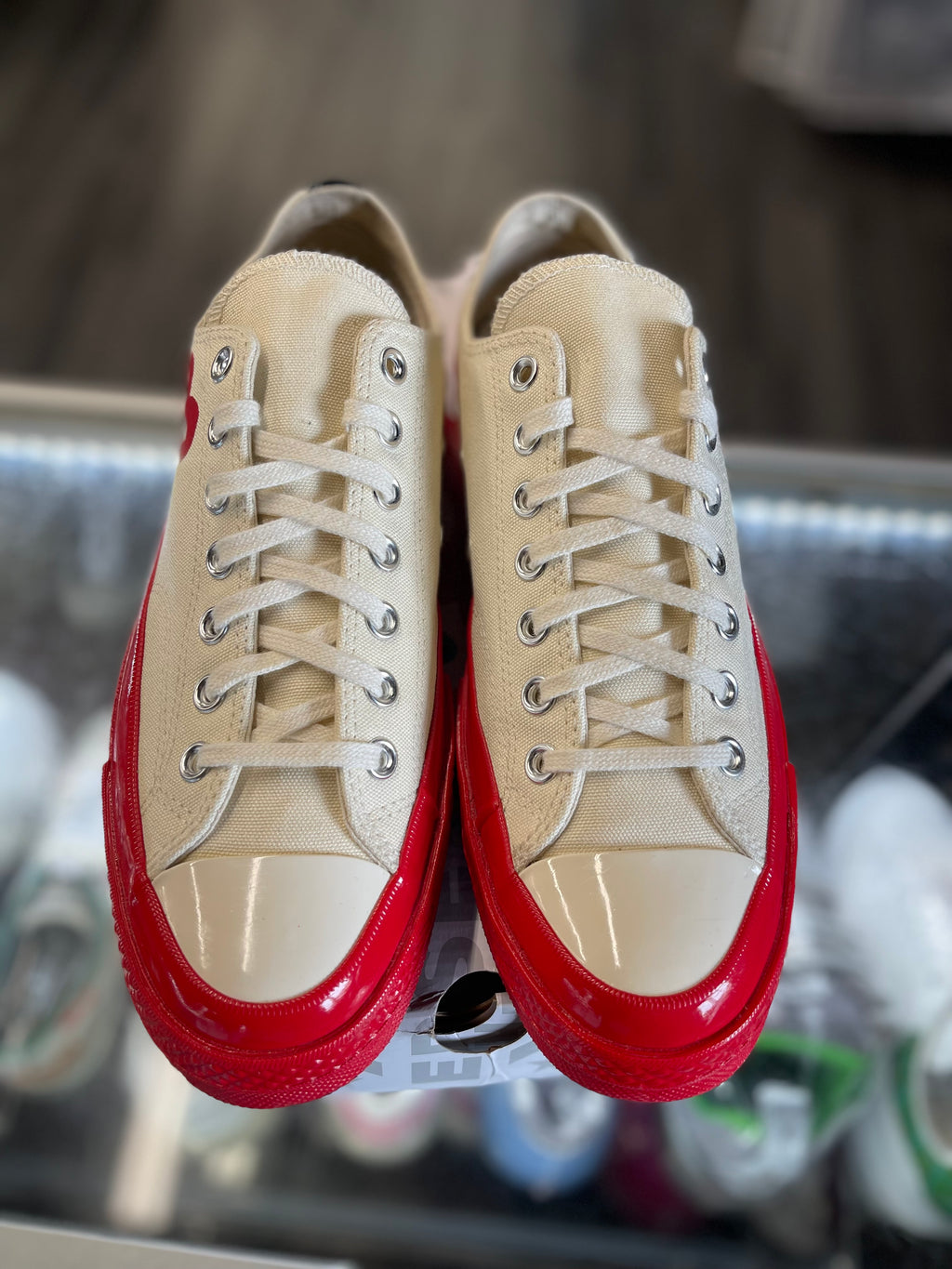 2022 Converse Chuck Taylor All Star 70 Ox "Comme Des Garcons Play Egret Red Mid Sole"