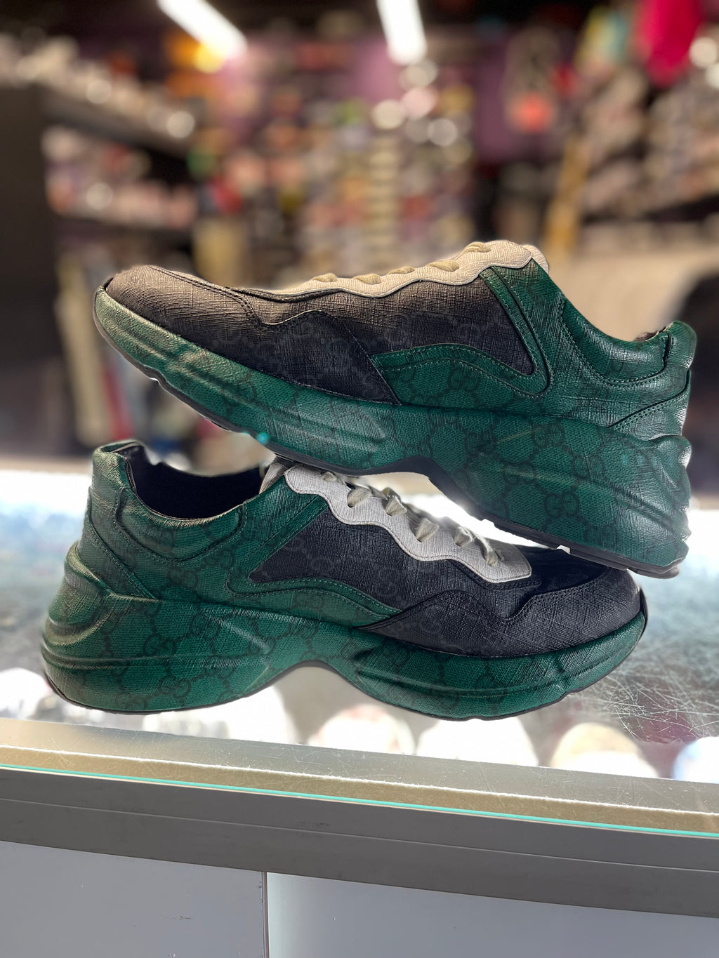 Gucci GG Rhyton "Green Black Monogram"