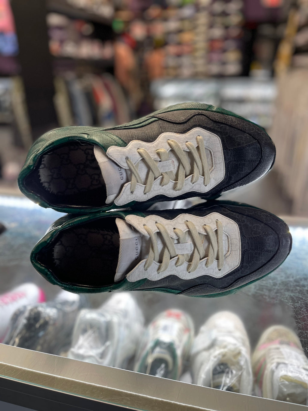 Gucci GG Rhyton "Green Black Monogram"