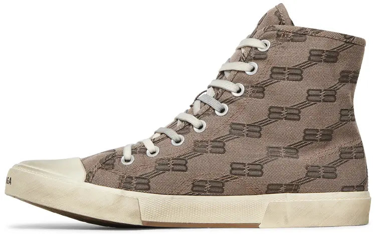 Balenciaga High Top Monogram BB "Dark Mink"