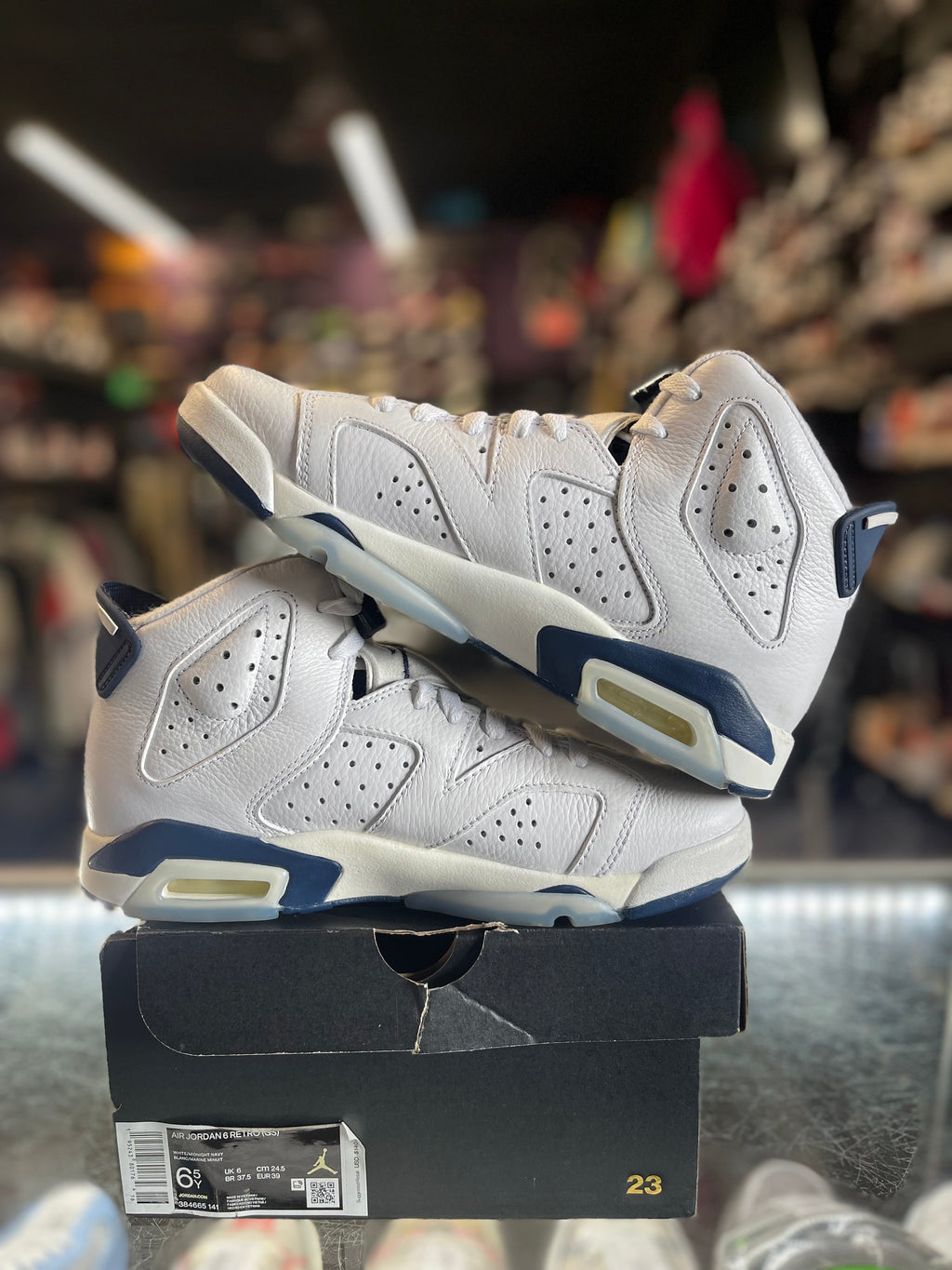 2022 Air Jordan Retro 6 "Midnight Navy" (GS)