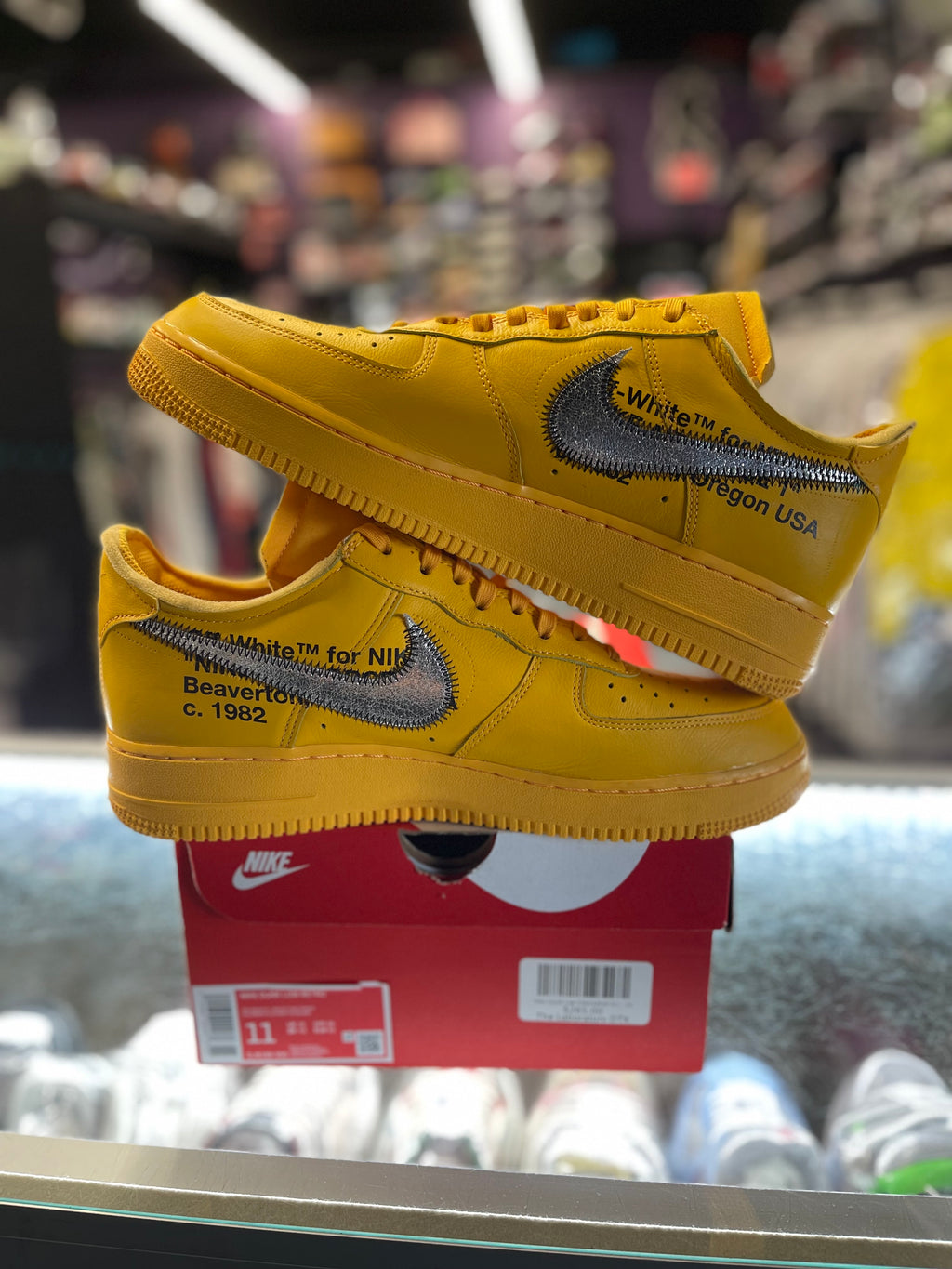 2021 Nike Air Force 1 Low "Off-White ICA University Gold"