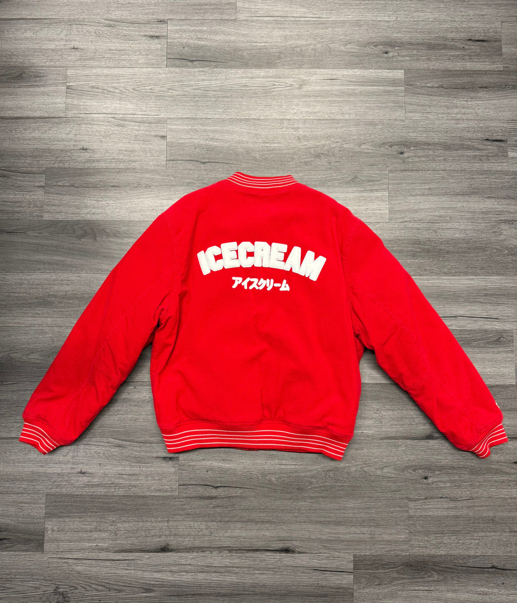 Ice Cream Varsity Jacket "Hounds Corduroy Red"