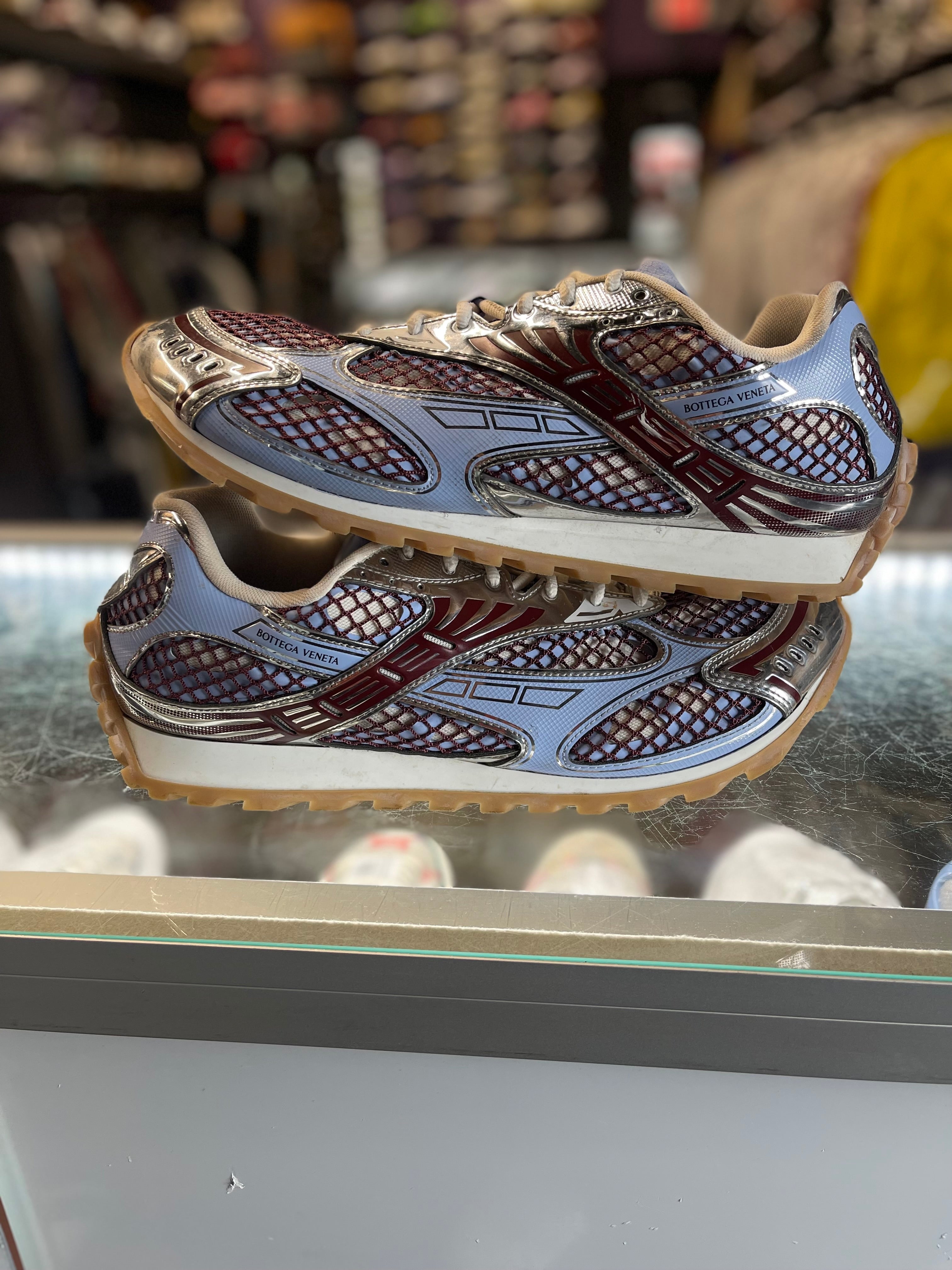 Bottega Venta Orbit Sneaker "Blue/Maroon"