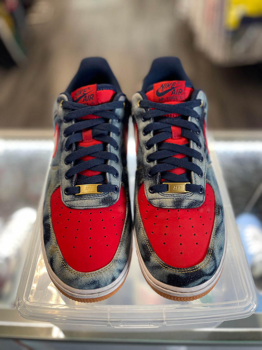 2014 Nike Air Force 1 Low "Acid Wash Denim"