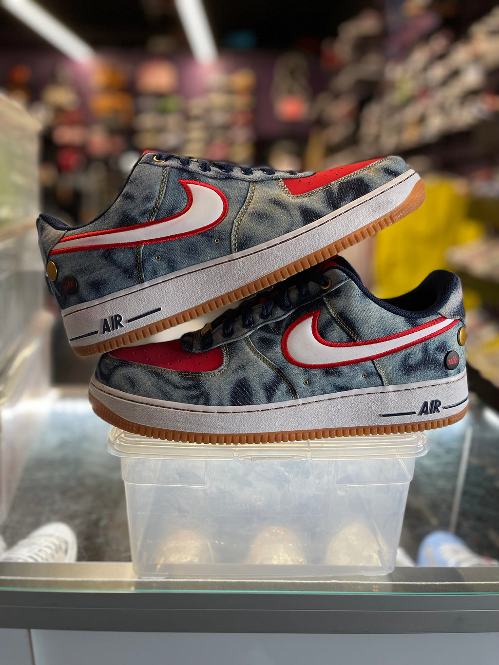 2014 Nike Air Force 1 Low "Acid Wash Denim"
