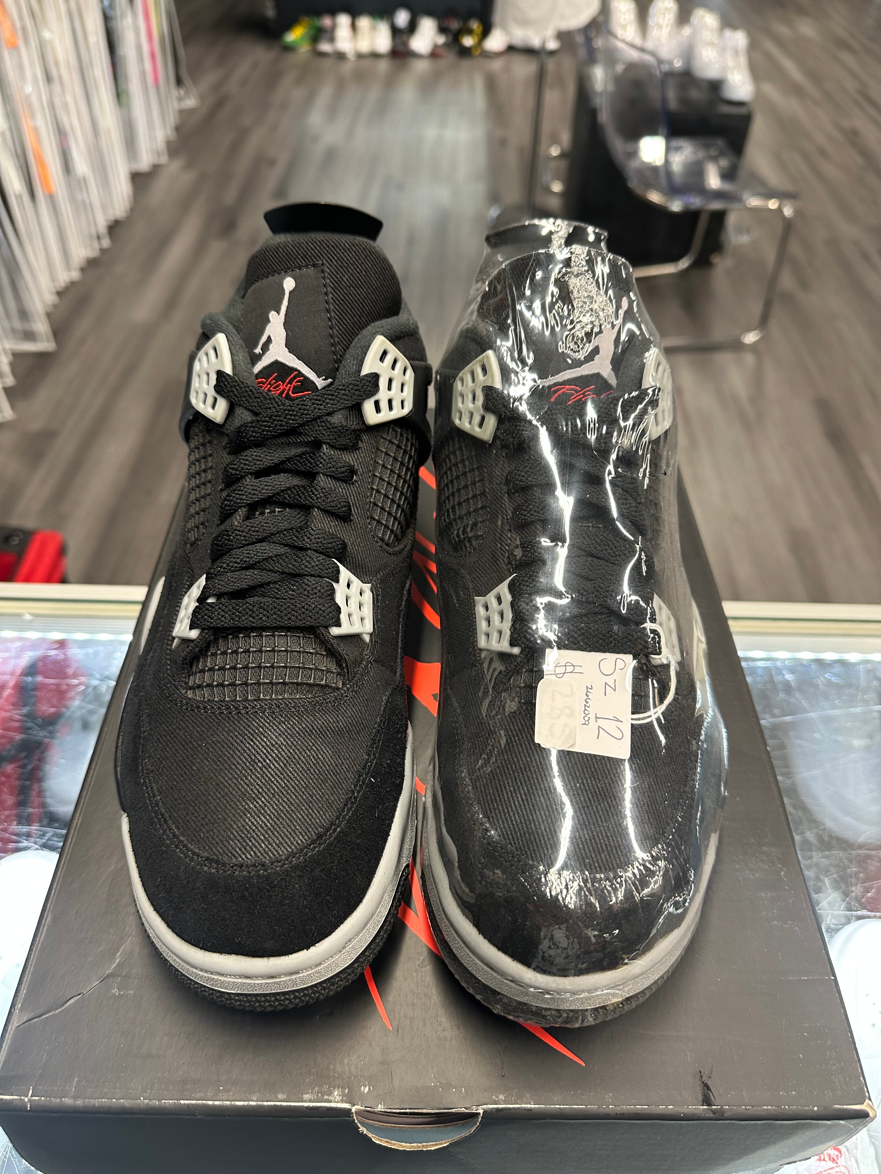 2022 Air Jordan Retro 4 "Black Canvas"