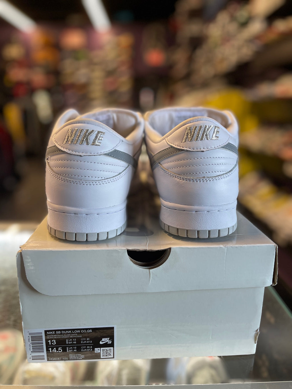 2025 Nike SB Dunk Low "Supreme 94 White Metallic Silver"