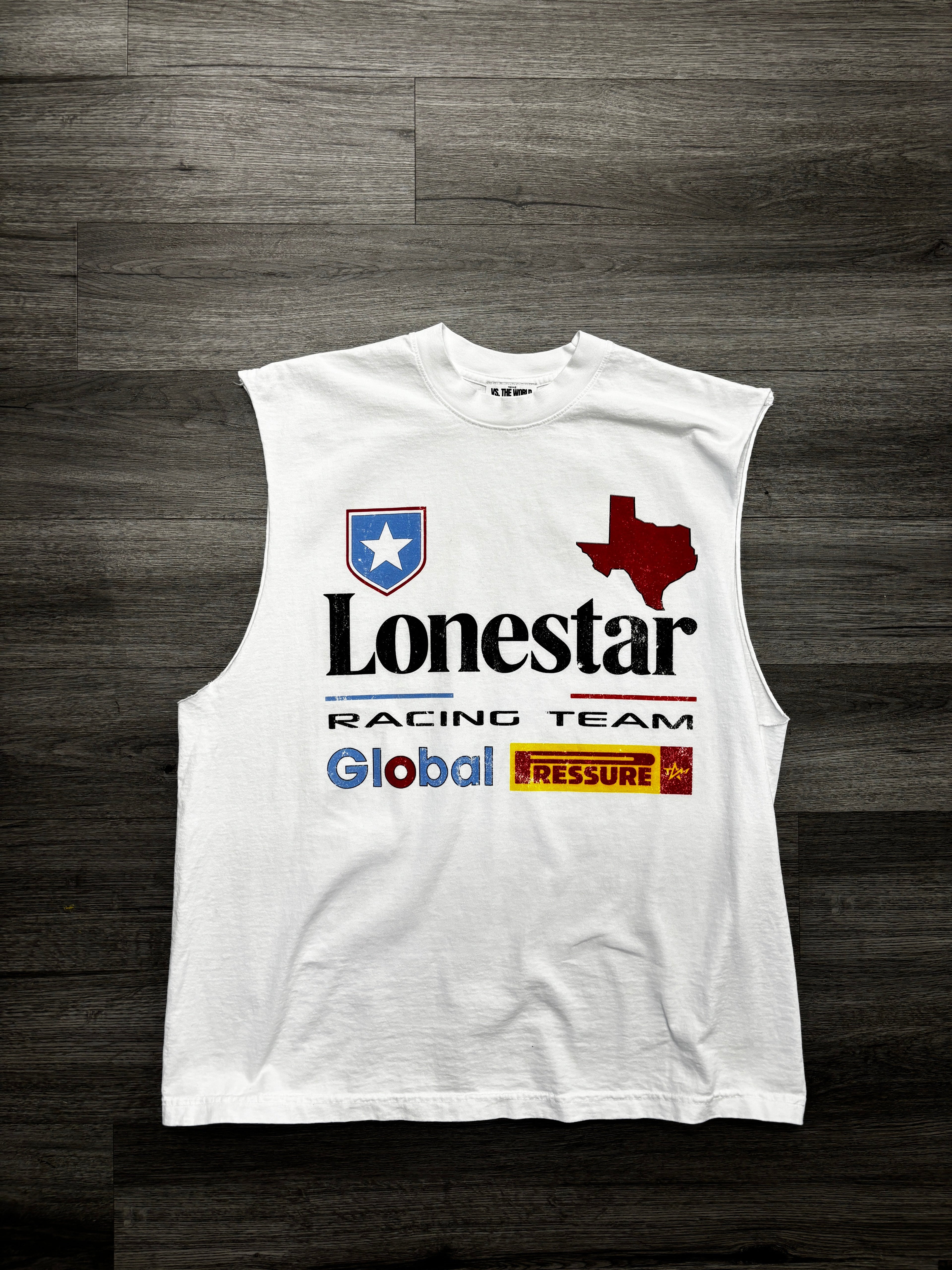 Texas Merch Racing Cut-Off "White"