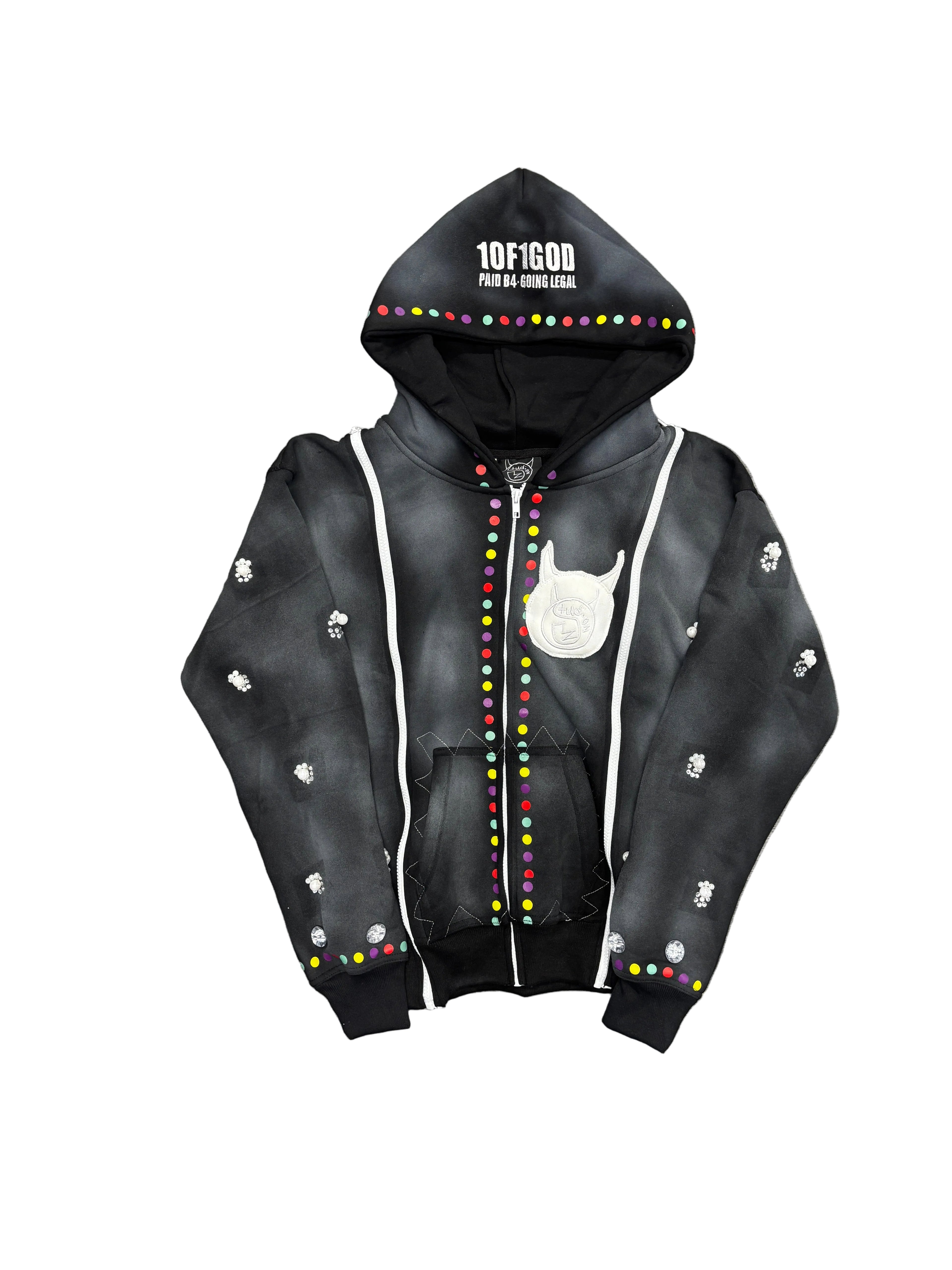 Tudion Zip Up Hoodie "Ash Grey"