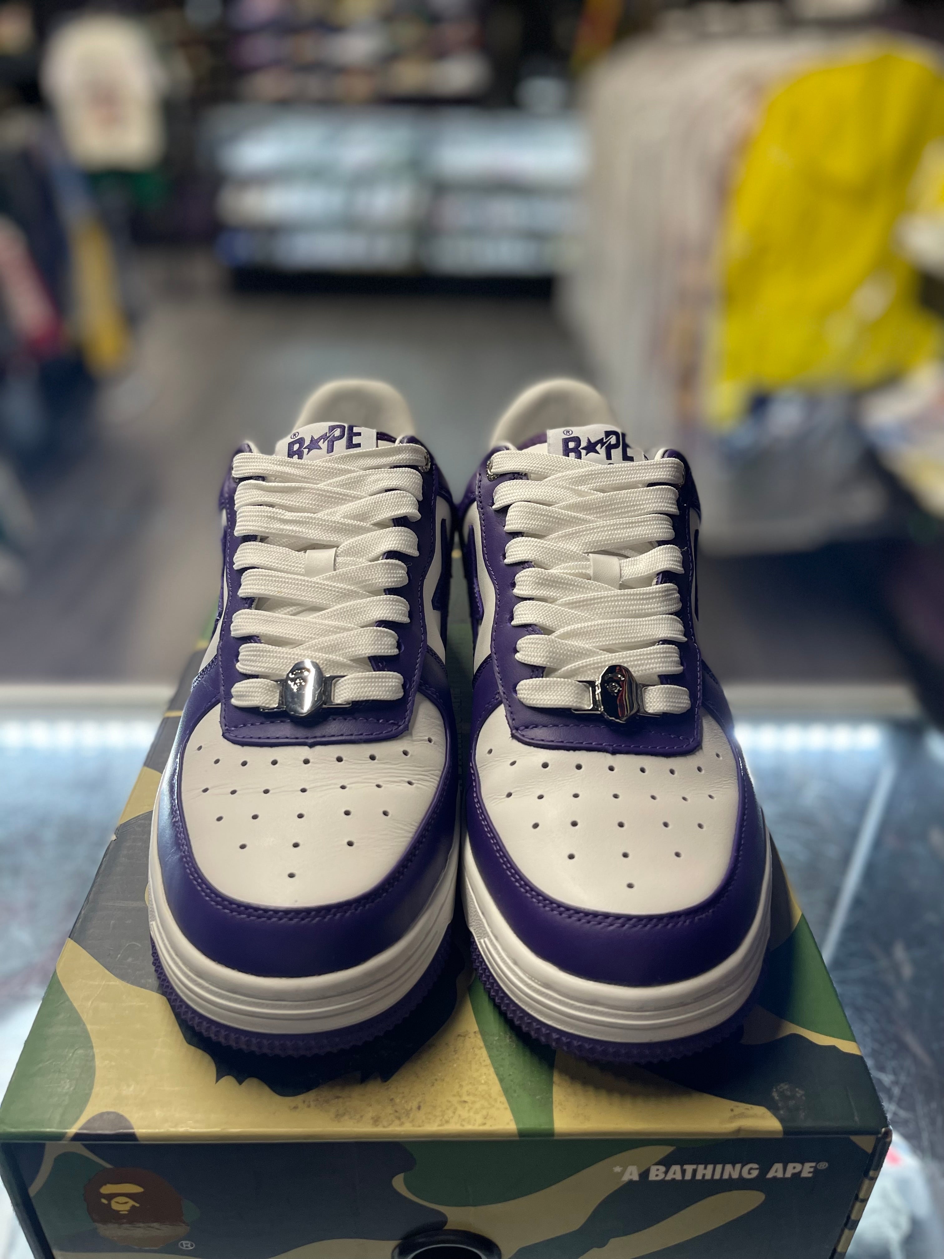 A Bathing Ape Bapesta "Purple/White"