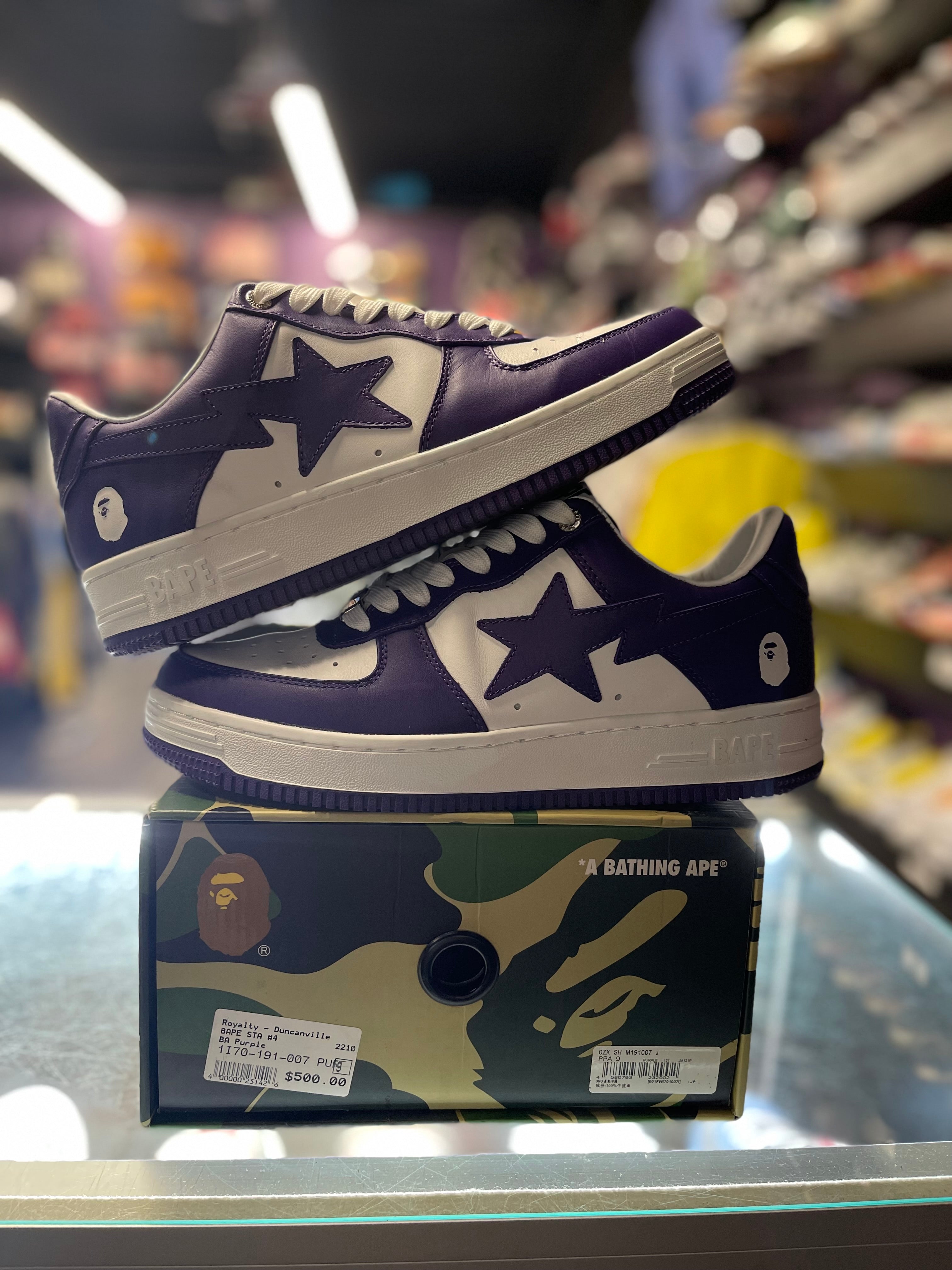 A Bathing Ape Bapesta "Purple/White"