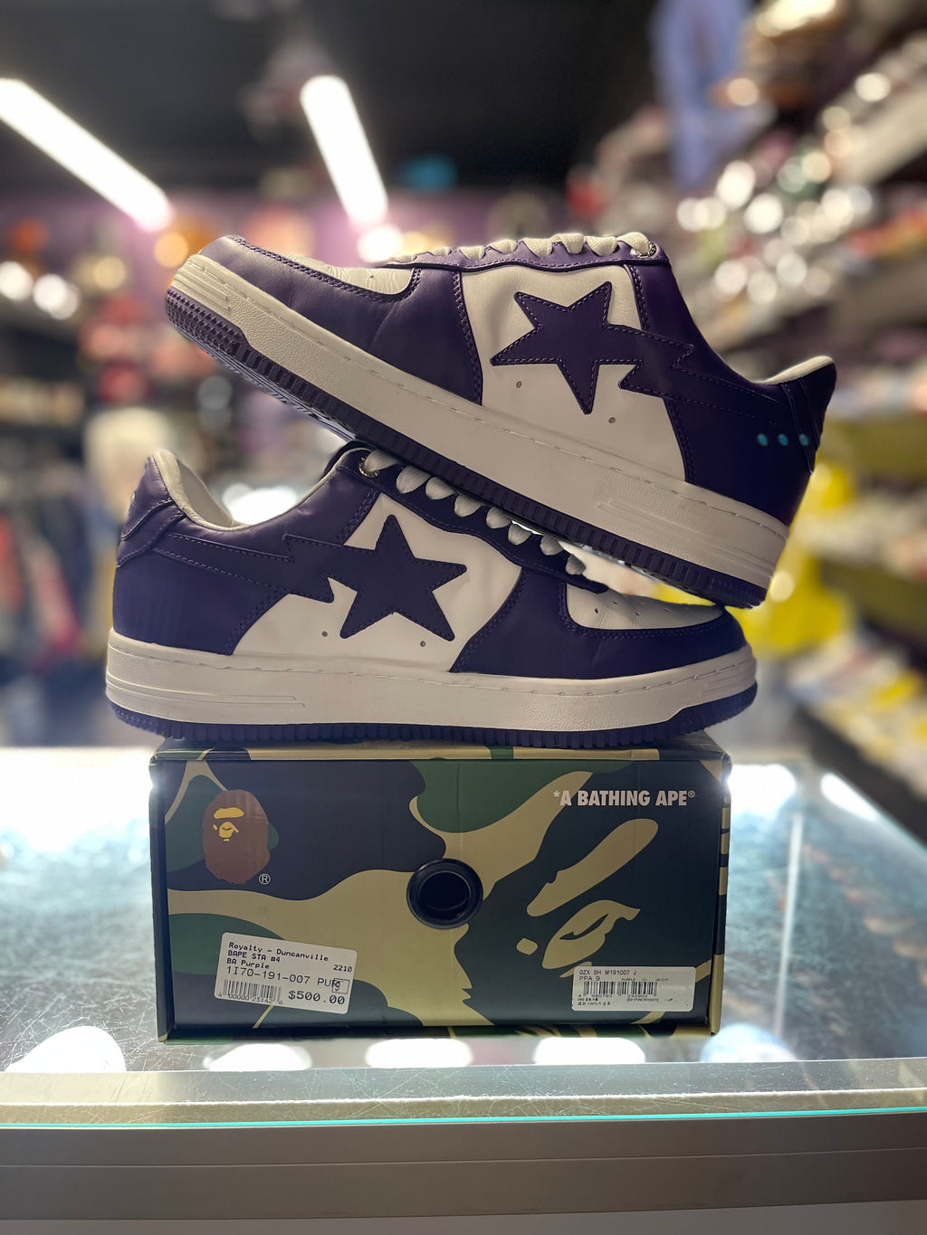 A Bathing Ape Bapesta "Purple/White"