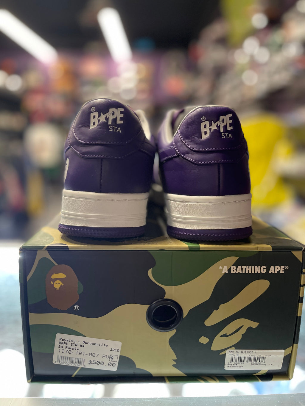 A Bathing Ape Bapesta "Purple/White"