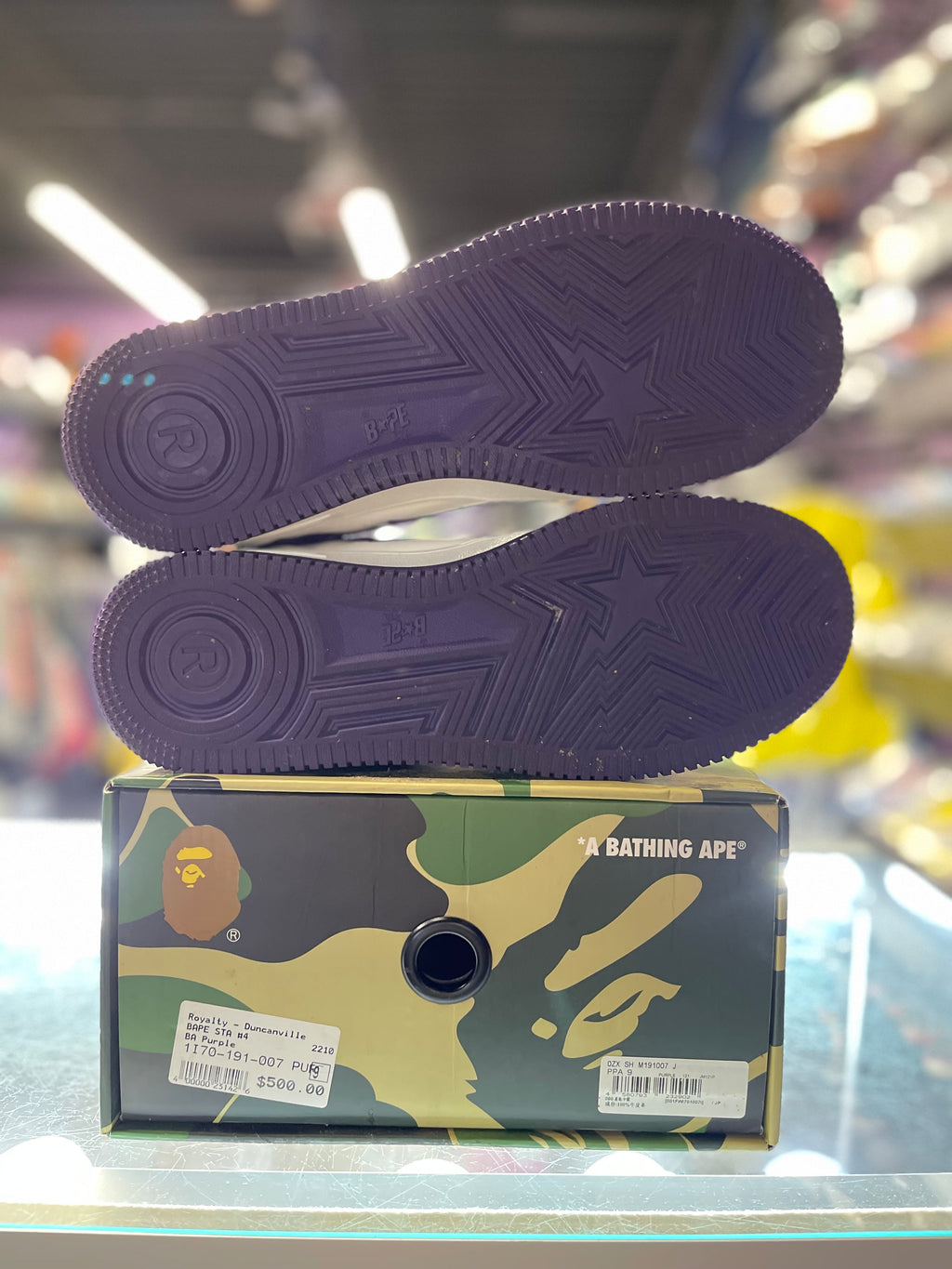 A Bathing Ape Bapesta "Purple/White"
