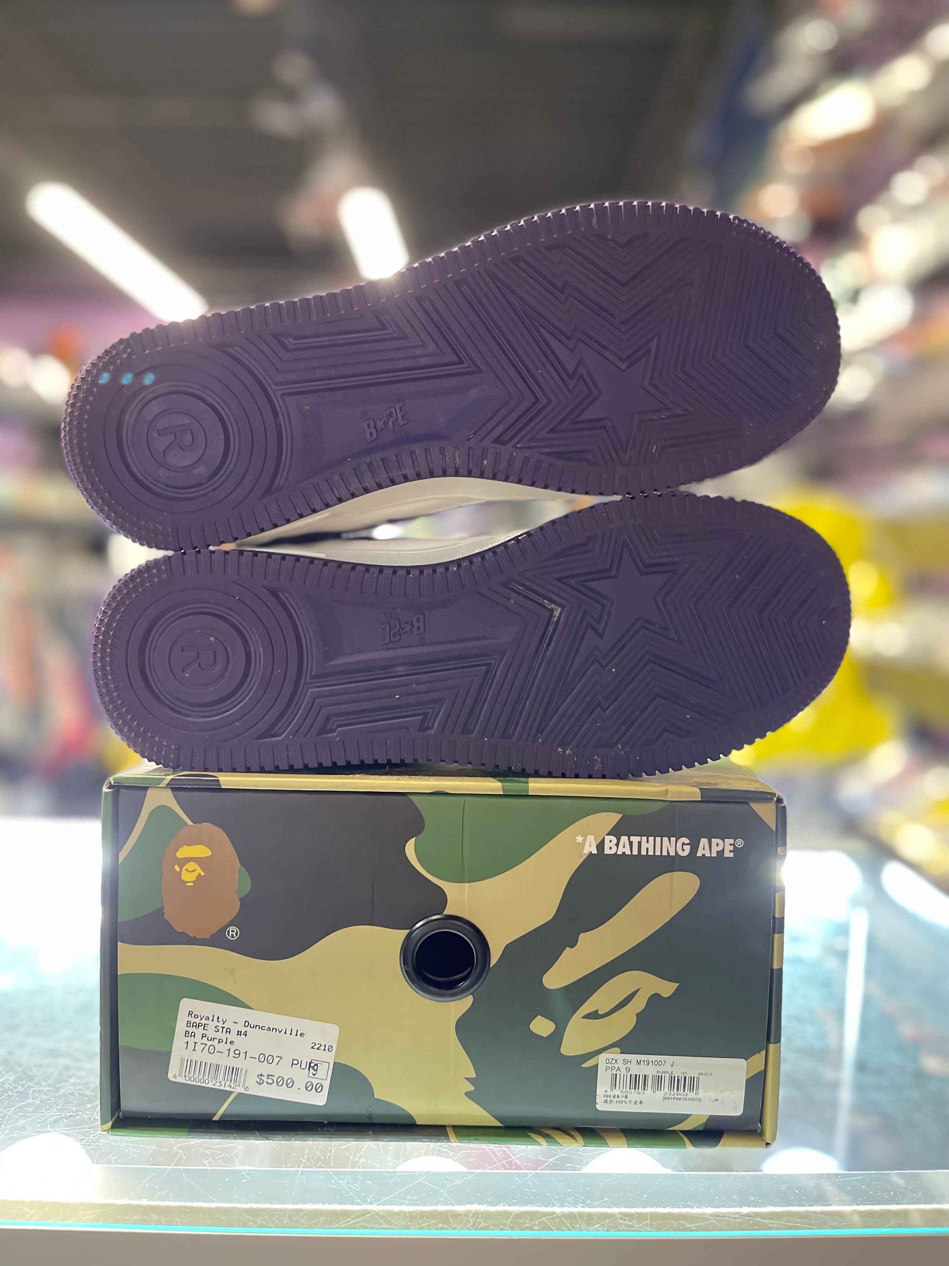 A Bathing Ape Bapesta "Purple/White"