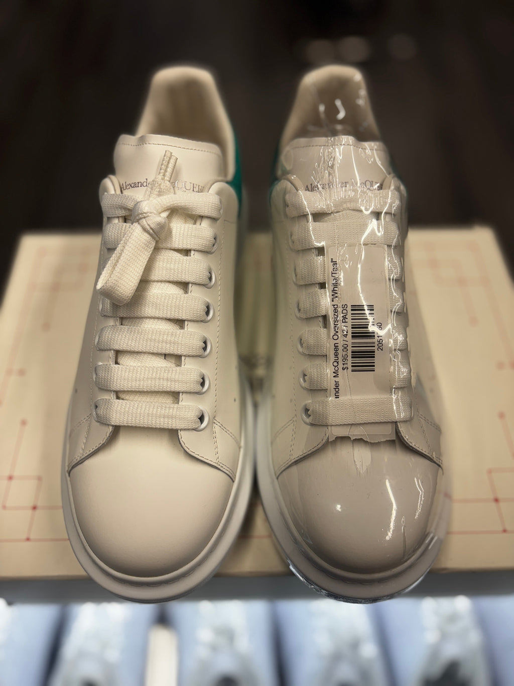 Alexander McQueen Oversized "White/Teal"