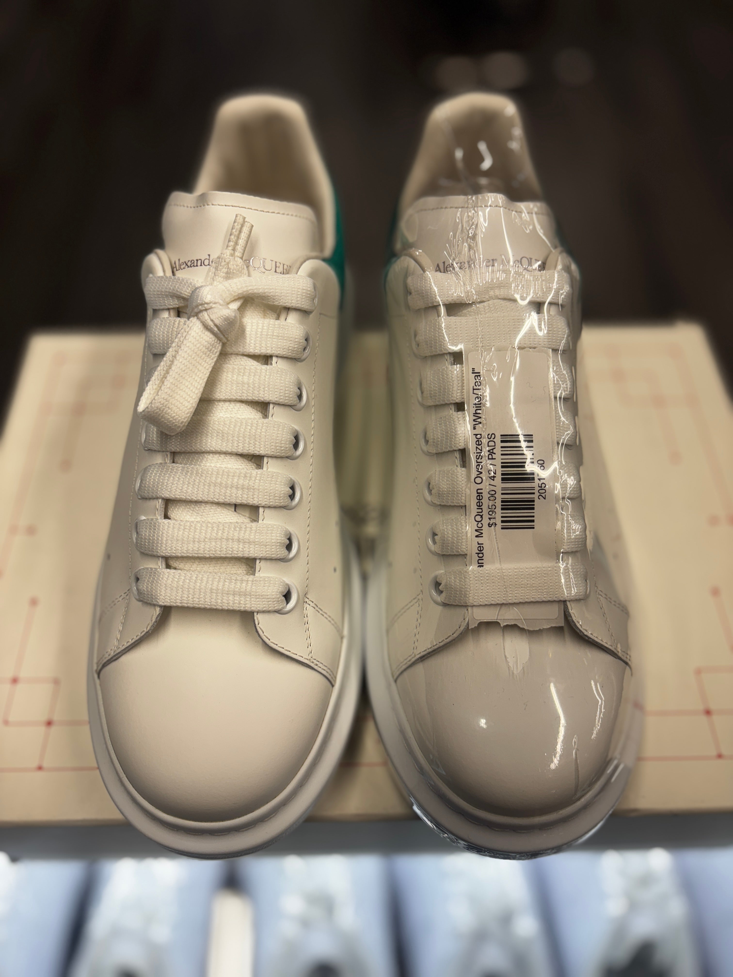 Alexander McQueen Oversized "White/Teal"