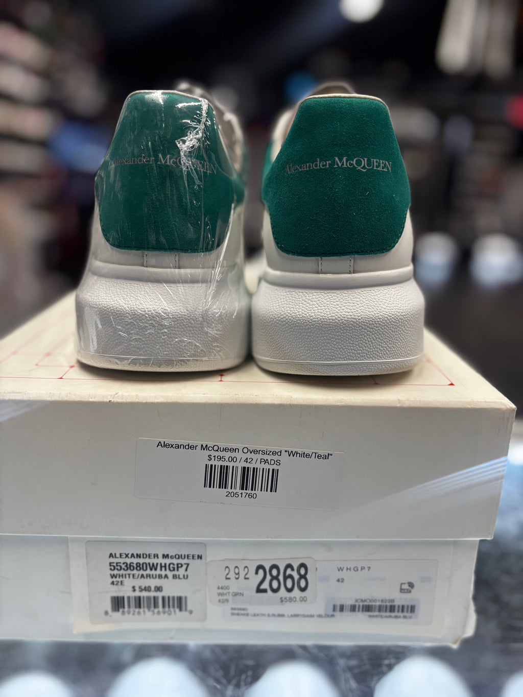 Alexander McQueen Oversized "White/Teal"