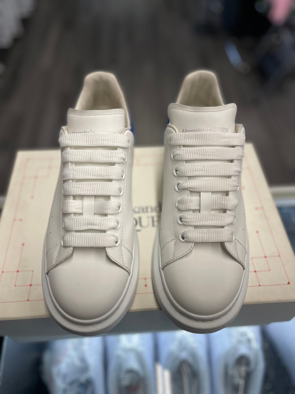 Alexander McQueen Oversized Sneaker "White/Navy"