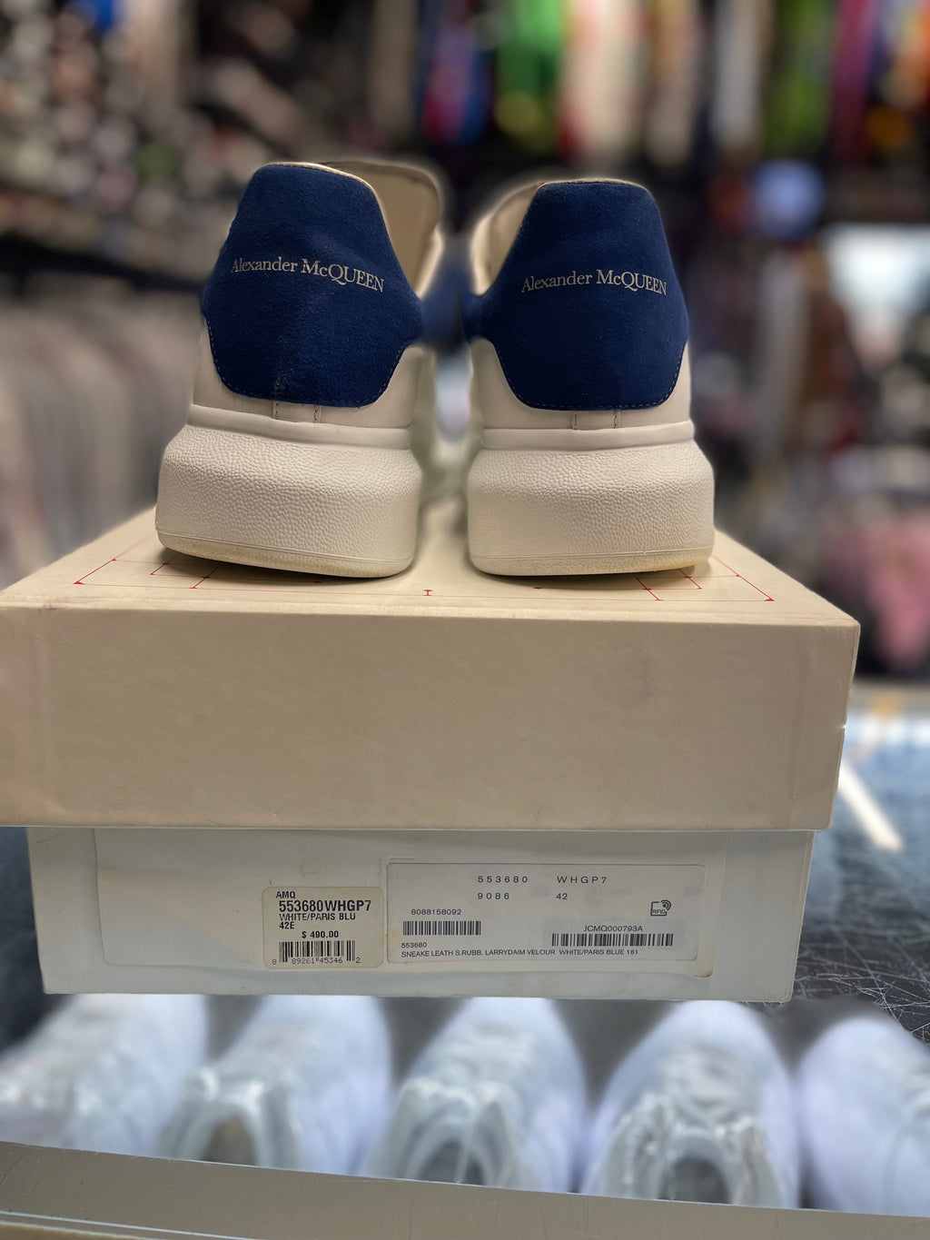 Alexander McQueen Oversized Sneaker "White/Navy"
